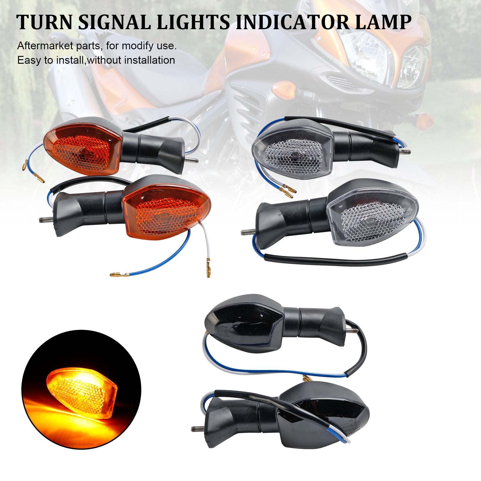 Turn Signal Lights Indicator Lamp For Suzuki V-Strom 650 1000 1050 GSX-S 750