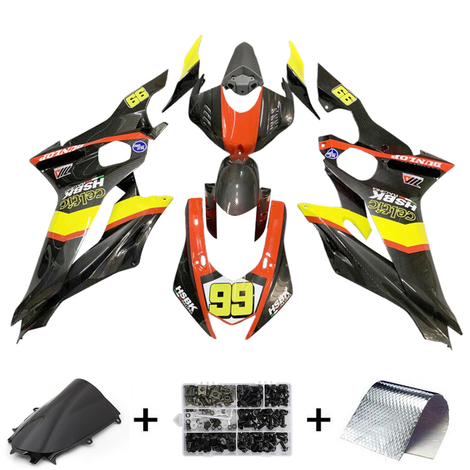 Kit de carénage d'injection Yamaha YZF-R6 2017-2023 carrosserie plastique ABS