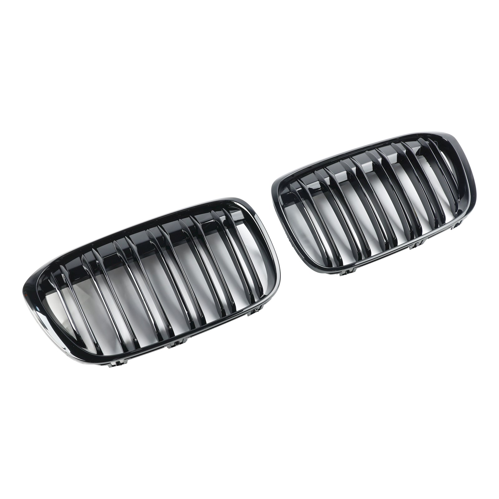 2016-2019 BMW X1 F48 F49 2PCS Grille de calandre avant noire brillante