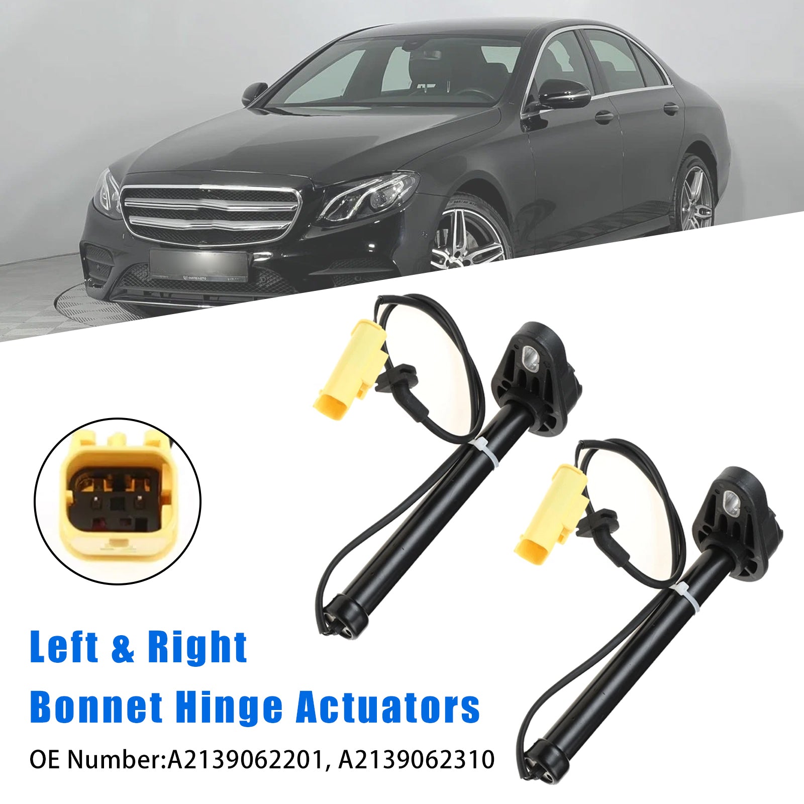 2x Motorhuvsgångjärnsmanöverdon 2139062201 För Mercedes W213 S213 C213 2016-2023