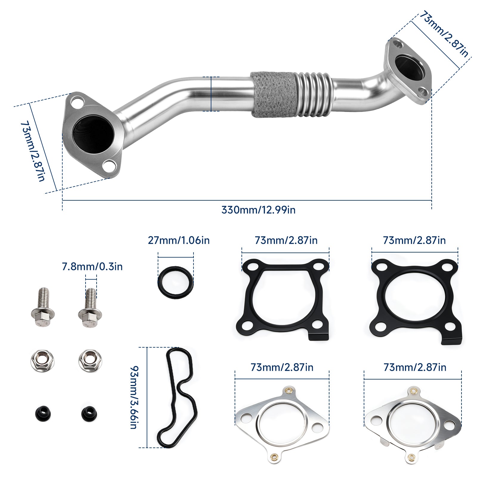 2010-2014 Honda CR-V 2.2 iDTEC EGR-rörreparationssats N22B iDTEC-motorer 18725-RL0-G02