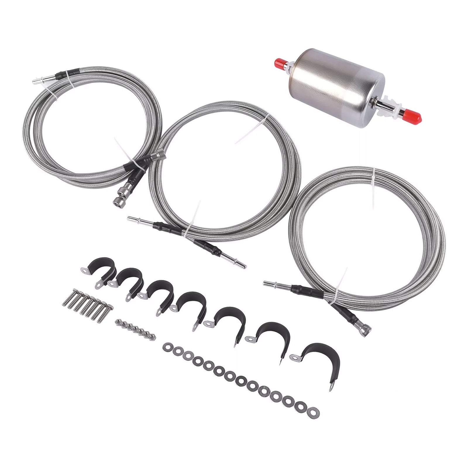 2001- 2003 Chevy Silverado 3500 Stainless Steel Braided Fuel Lines Kit 819-840 Quick Fix