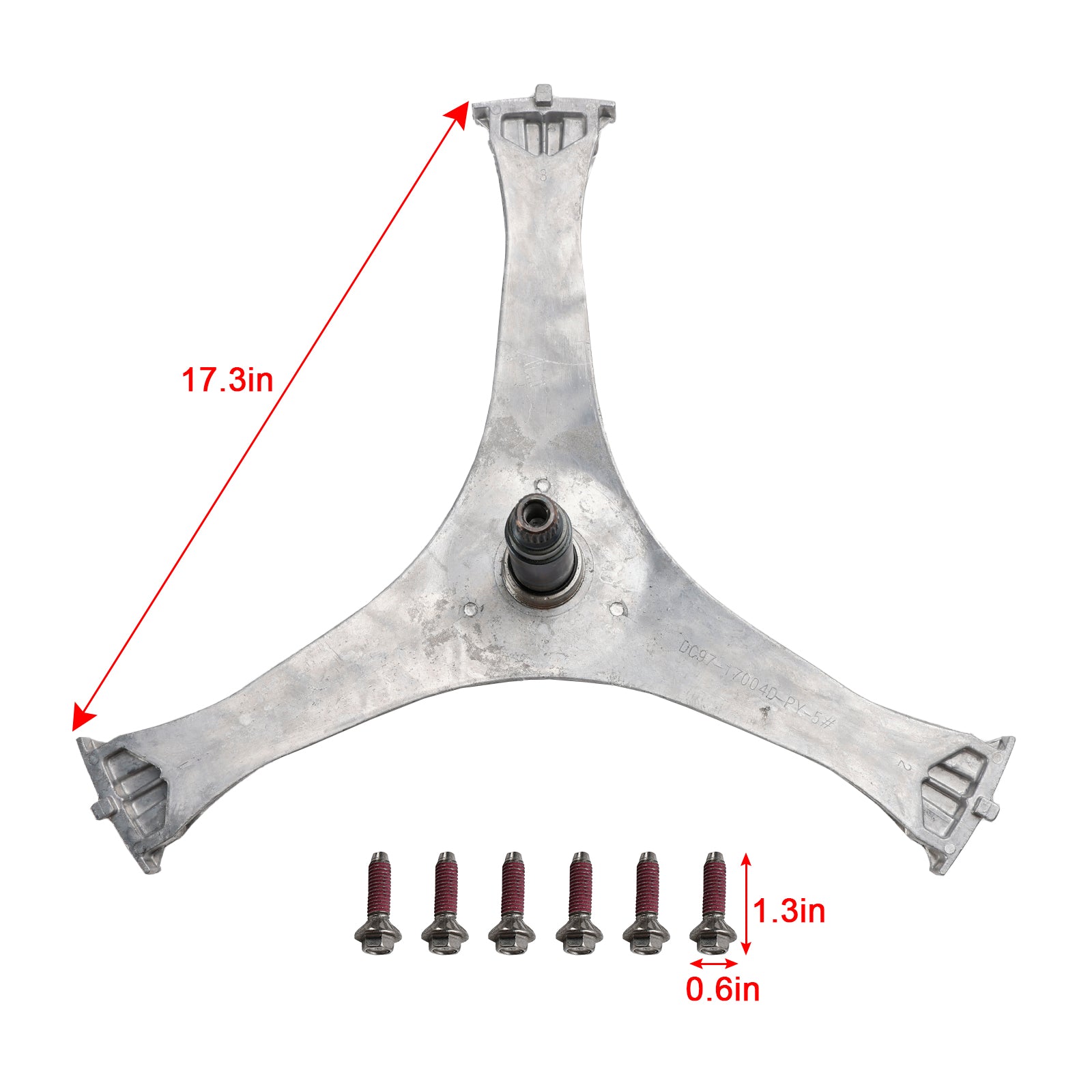 Arbre de bride d'assemblage pour bras araignée de rondelle Samsung DC97-17004B, 6 vis