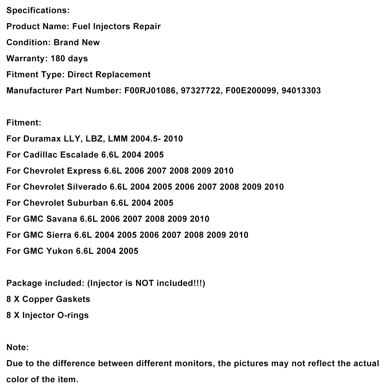 Injektor paliva O-krúžku 97327722 Fit Chevy Express Fit Cadillac 94013303