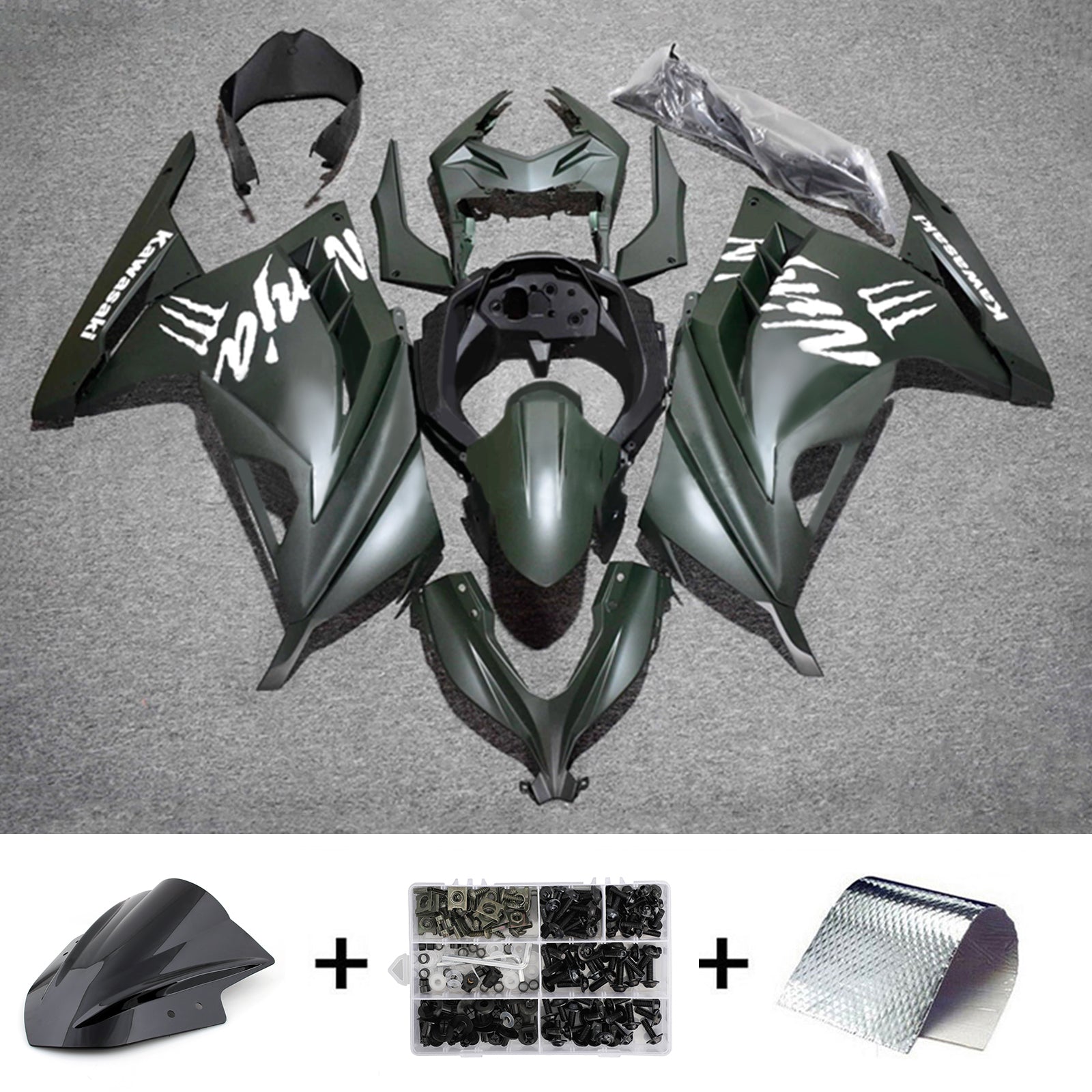 Kit carena iniezione carrozzeria in plastica ABS adatta per Kawasaki EX300 Ninja 300 2013-2024