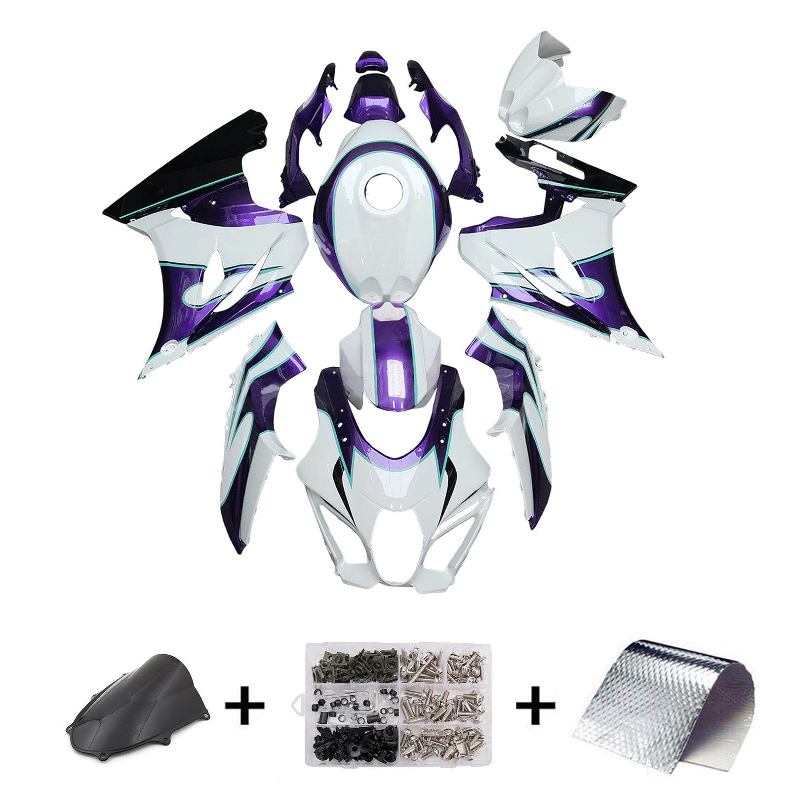 2017-2025 Suzuki GSXR1000 K17 Kit de carenagem de injeção de injeção Plástico ABS #101