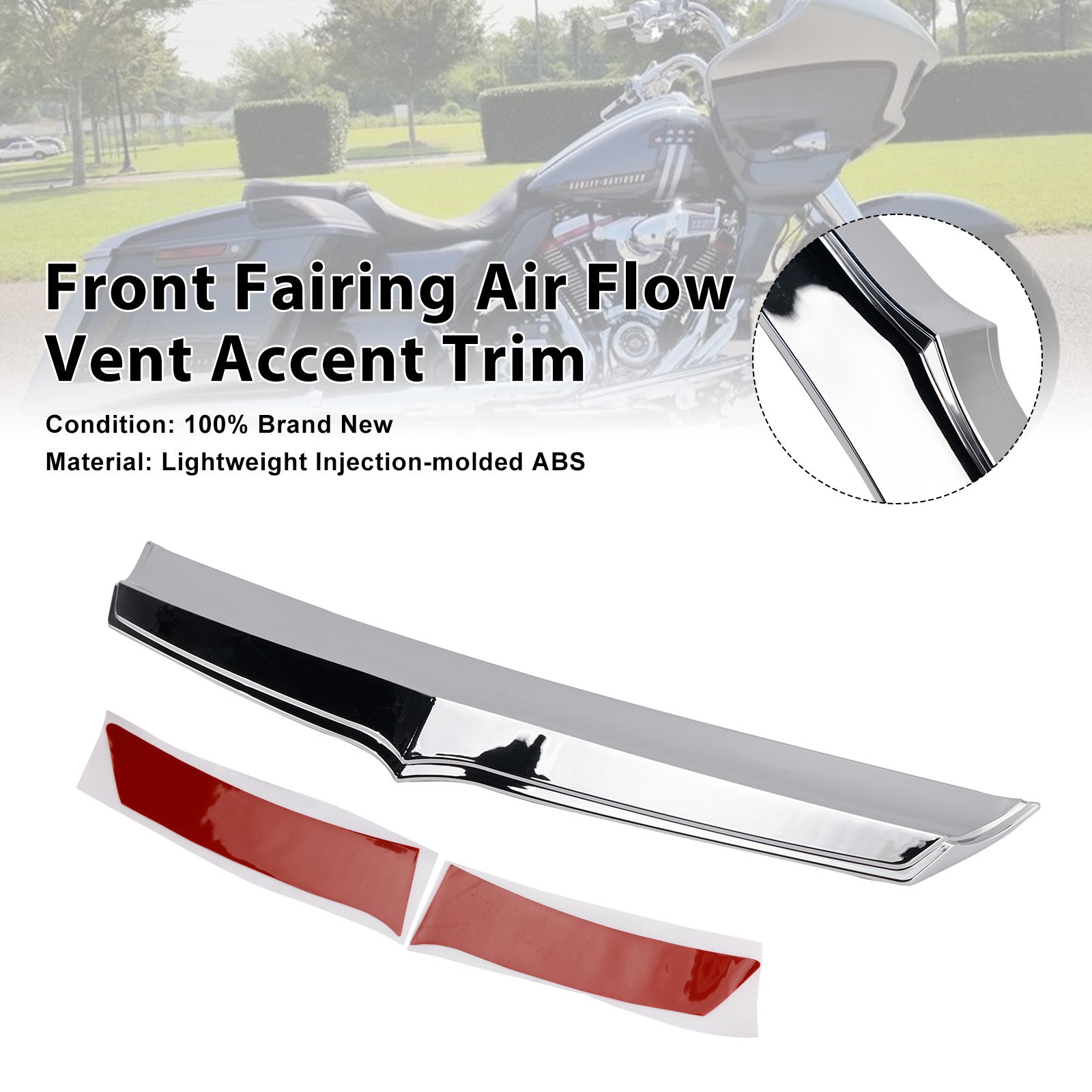 Front Fairing Air Flow Vent Accent Trim For Road Glide FLTRX 2015-Up
