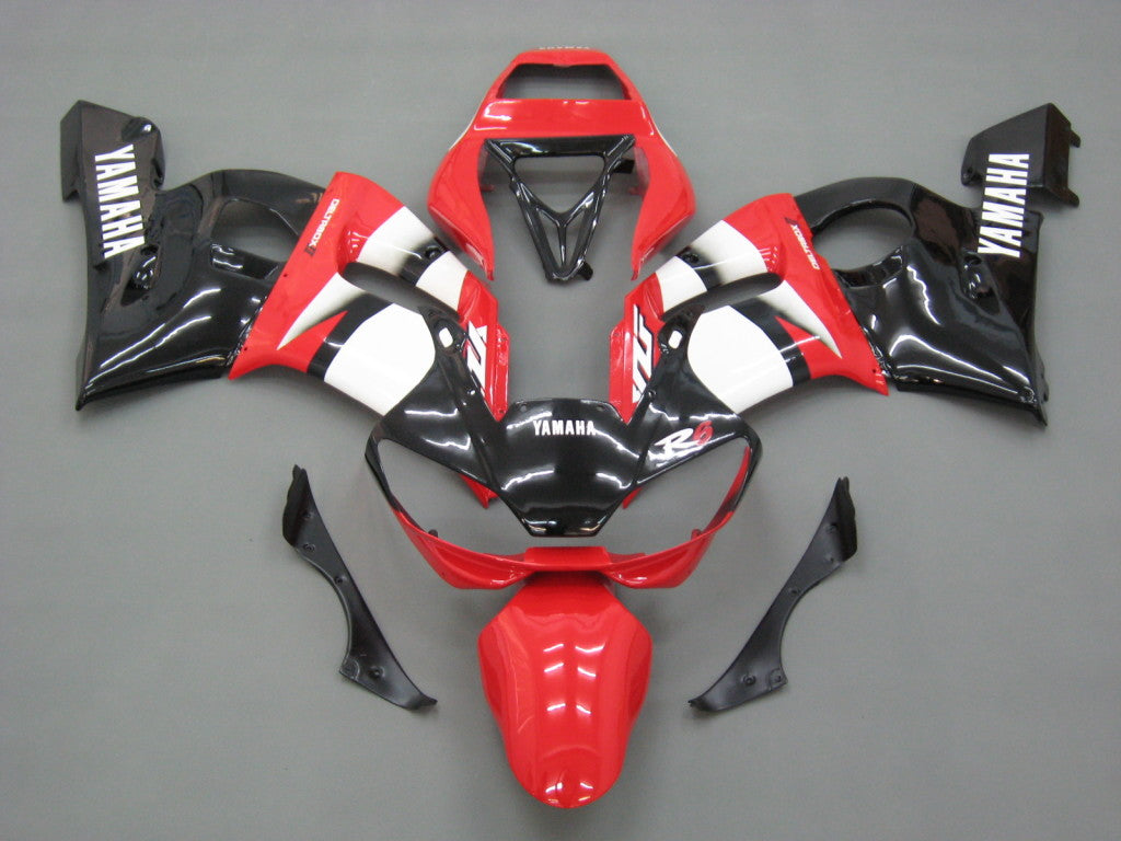 1998-2002 Yamaha YZF-R6 Red Black Racing Fairings Generic