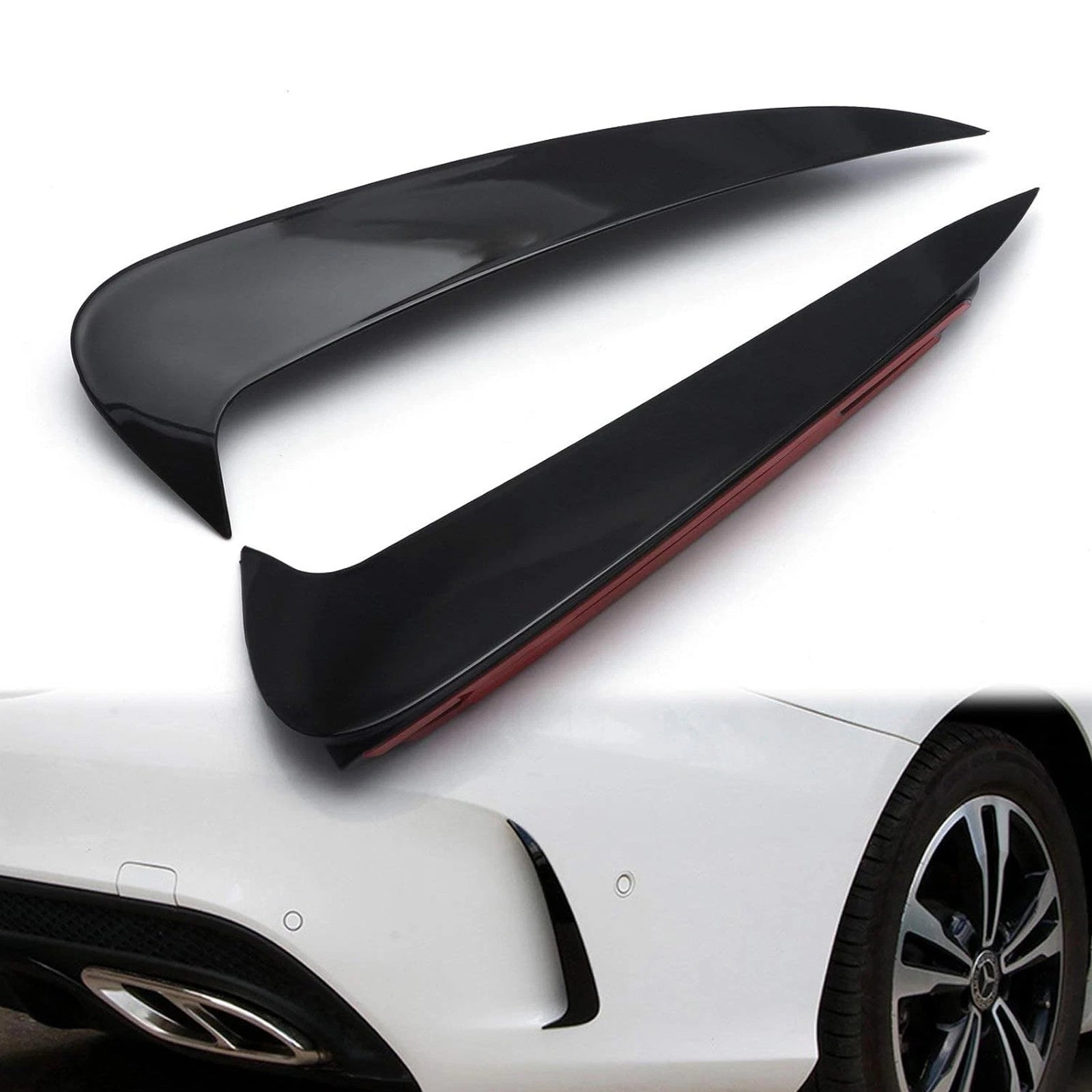 Cache de ventilation arrière noir brillant pour Benz Classe C W205 C43 C63 2014-2019