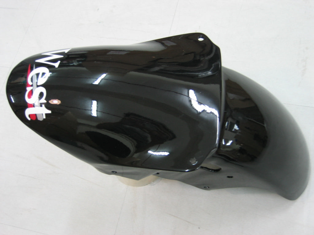 2000-2001 Kawasaki ZX 9R stroomlijnkappen Zwart Wit West ZX9R Racing Generiek