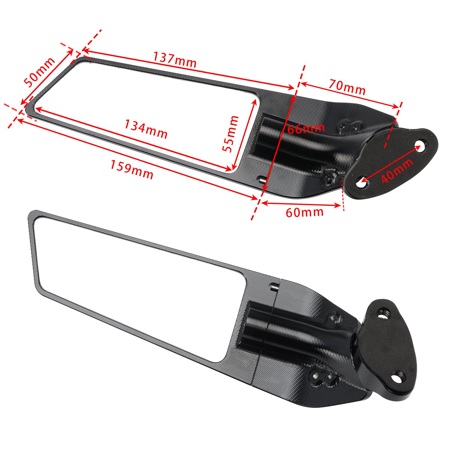 Honda CBR600RR CNC ALU achteruitkijkspiegels uit 2003-2012