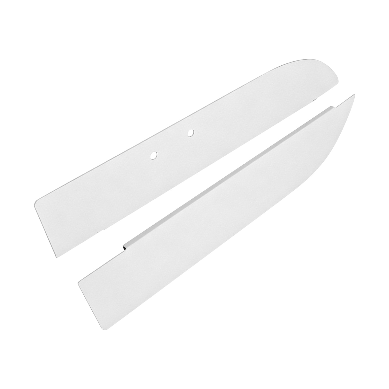 Pair 6" Chopped Window Trim Stainless Steel Chop Tops for Peterbilt 567/579