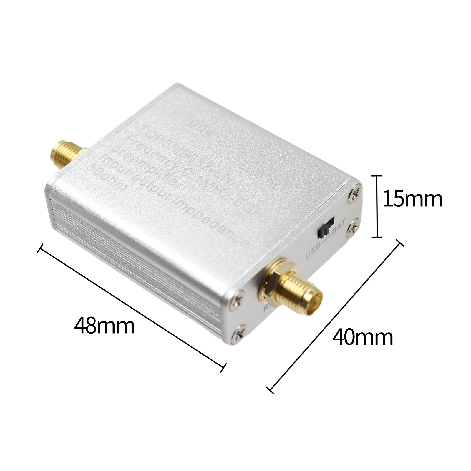 100K-6GHz Full Band Low Noise Versterker 20dB High Gain Power Voorversterker HT004