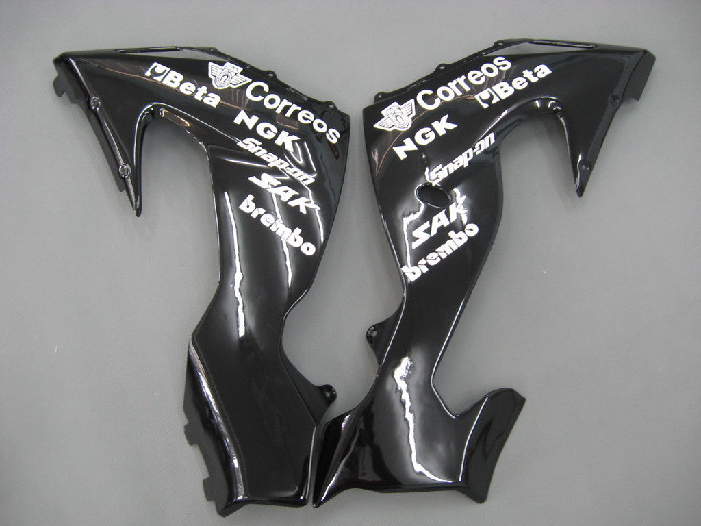 2006-2007 Kawasaki ZX 10R Carénages Amotopart Noir Blanc West Racing Customs Carénage