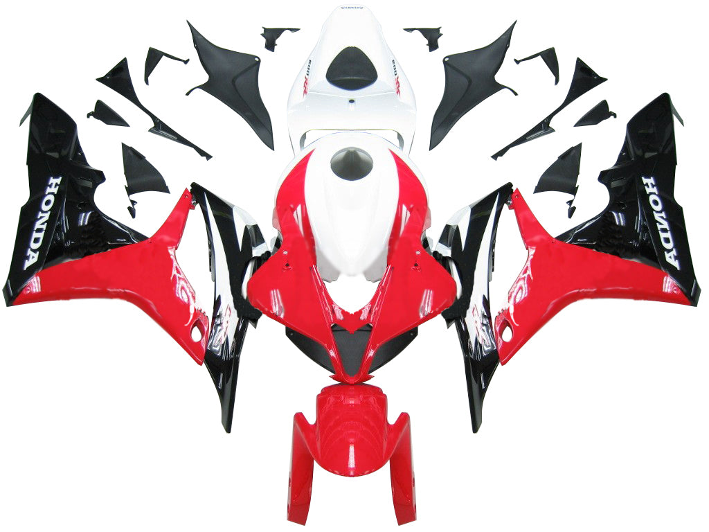 2007-2008 Honda CBR 600 RR Rood Wit Zwart Honda Racing stroomlijnkappen Generiek