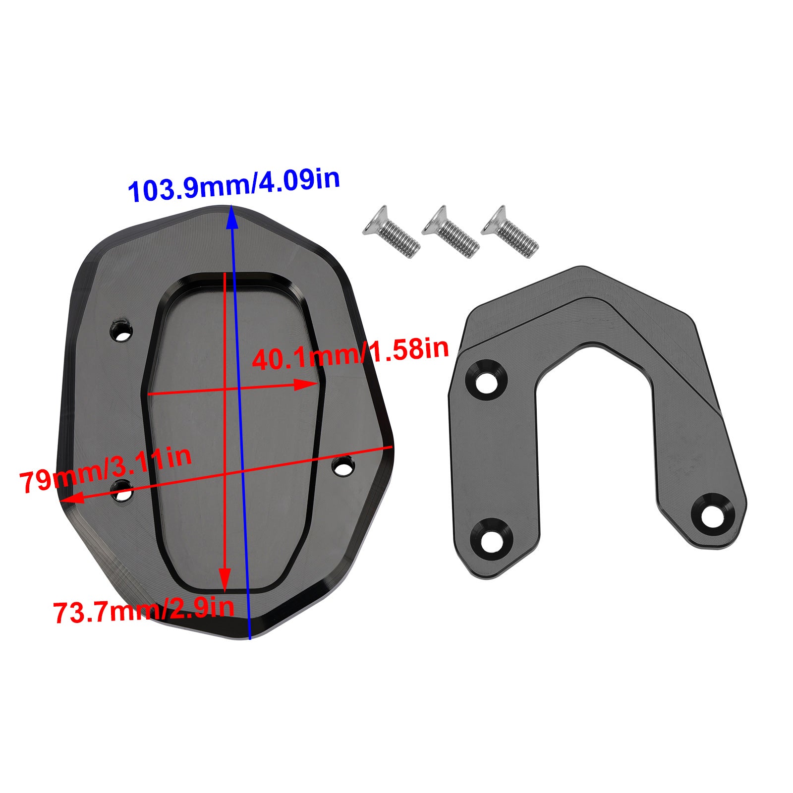 Kickstand Enlarge Plate Pad fit for Ducati Scrambler 400/800/1100 2015-2020