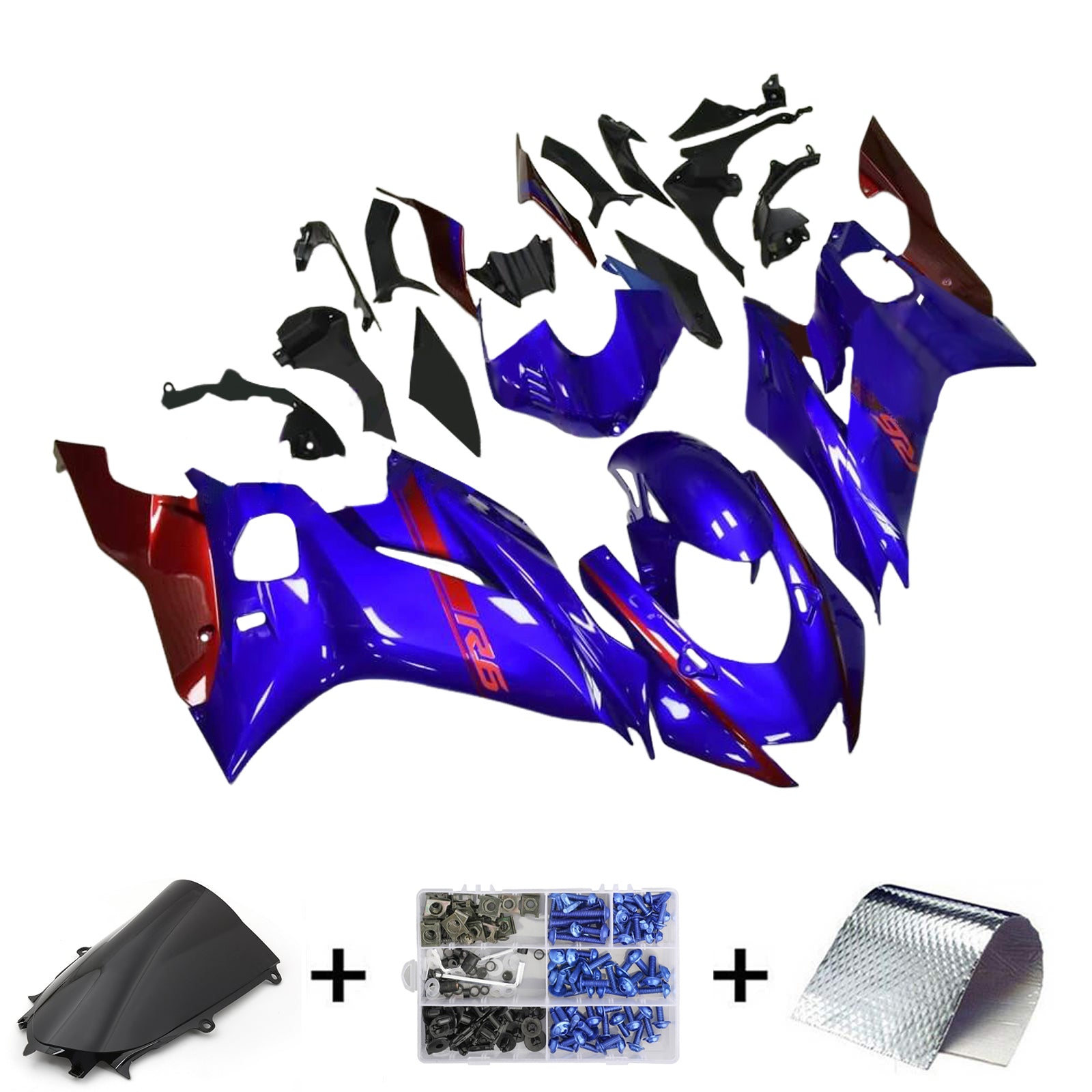 Kit de carénage d'injection Yamaha YZF-R6 2017-2023 carrosserie plastique ABS