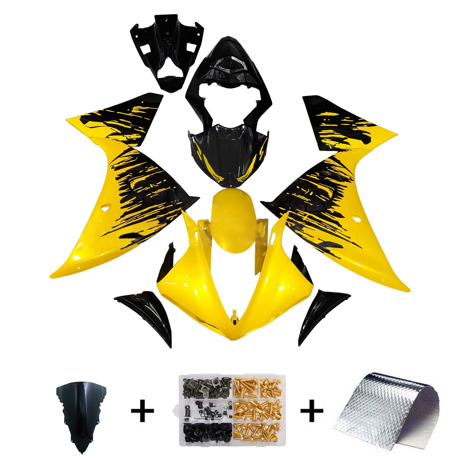 Injection Fairing Kit Bodywork Plastic ABS For Yamaha YZFR1 YZF-R1 2009-2011