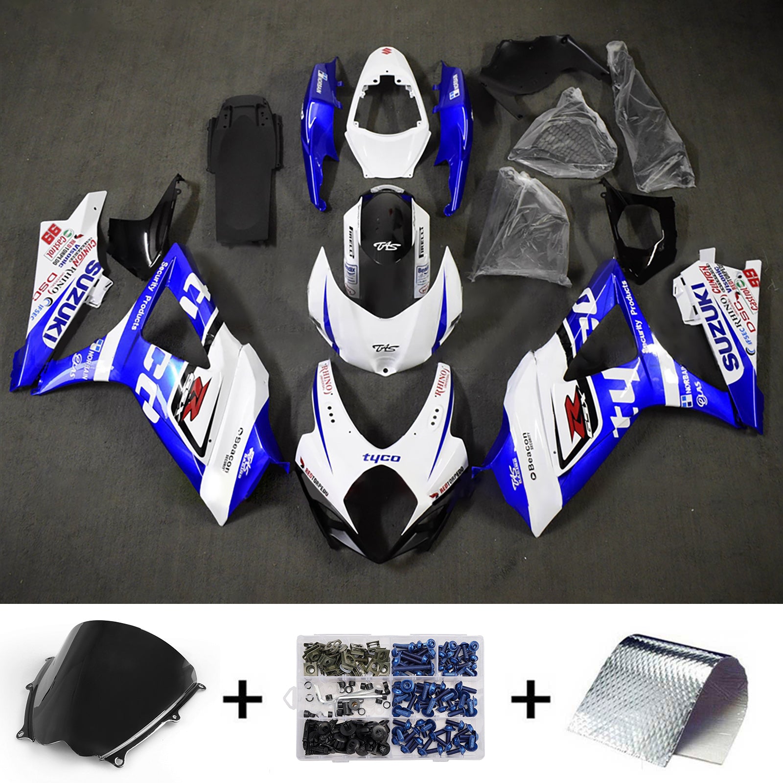 Injection Fairing Kit Bodywork Plastic ABS For Suzuki GSXR1000 2007-2008 K7