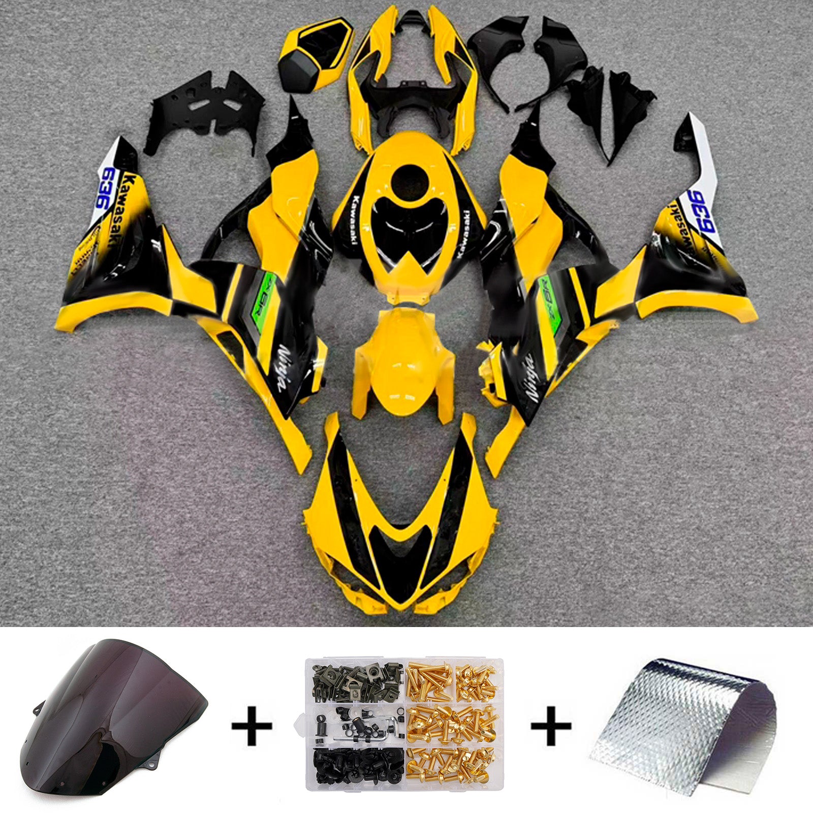 Kit carenatura iniezione carrozzeria in plastica ABS adatta per Kawasaki ZX-6R 2024-2025
