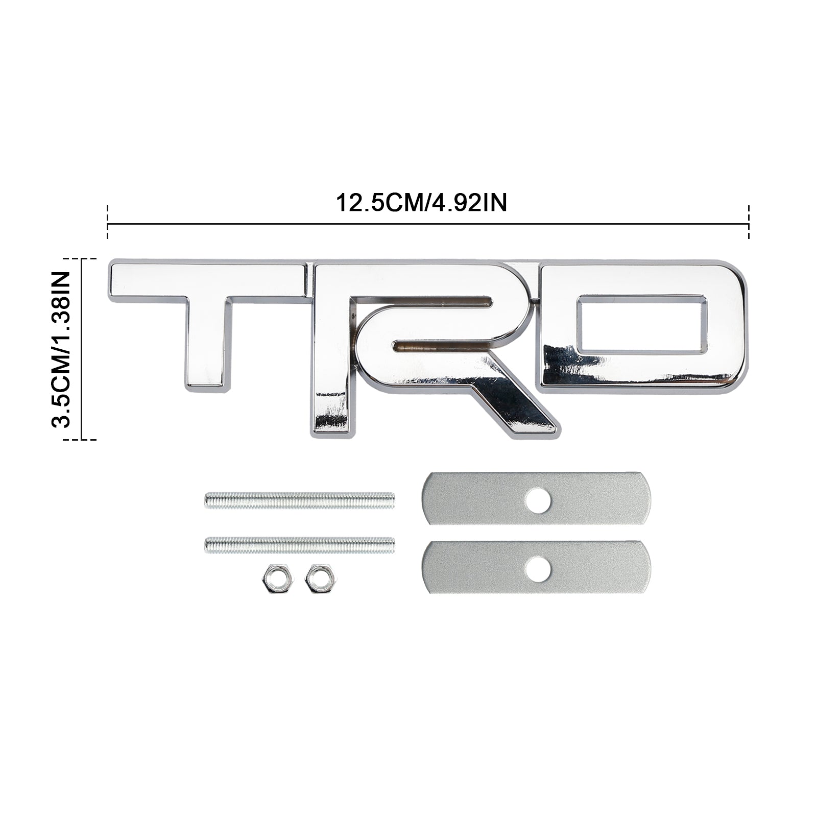 Zilver TRD Grille Badge-embleem voor Tacoma Tundra 4Runner