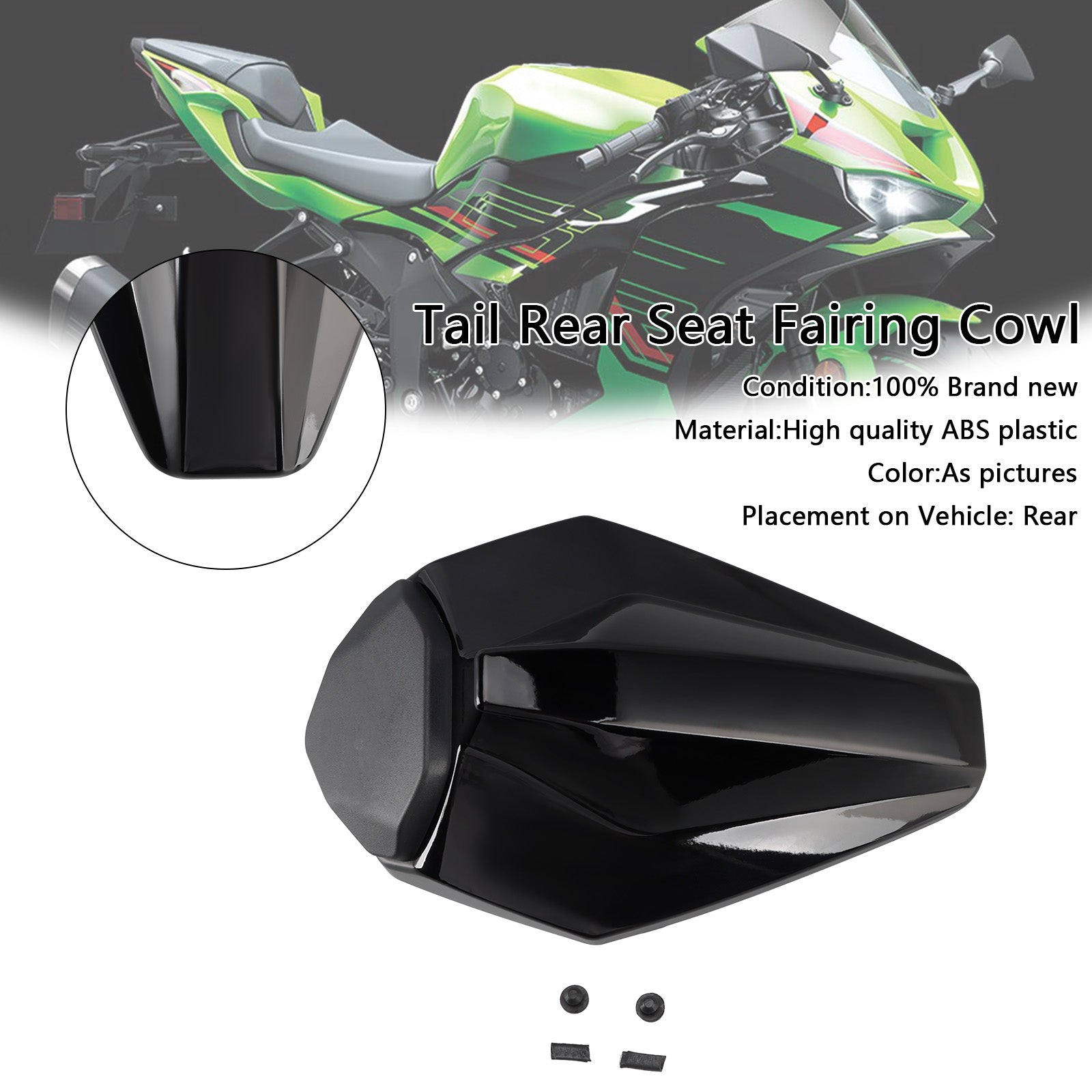 2019-2025 Kawasaki ZX6R ZX-6R Racing tail Baksätes kåpa