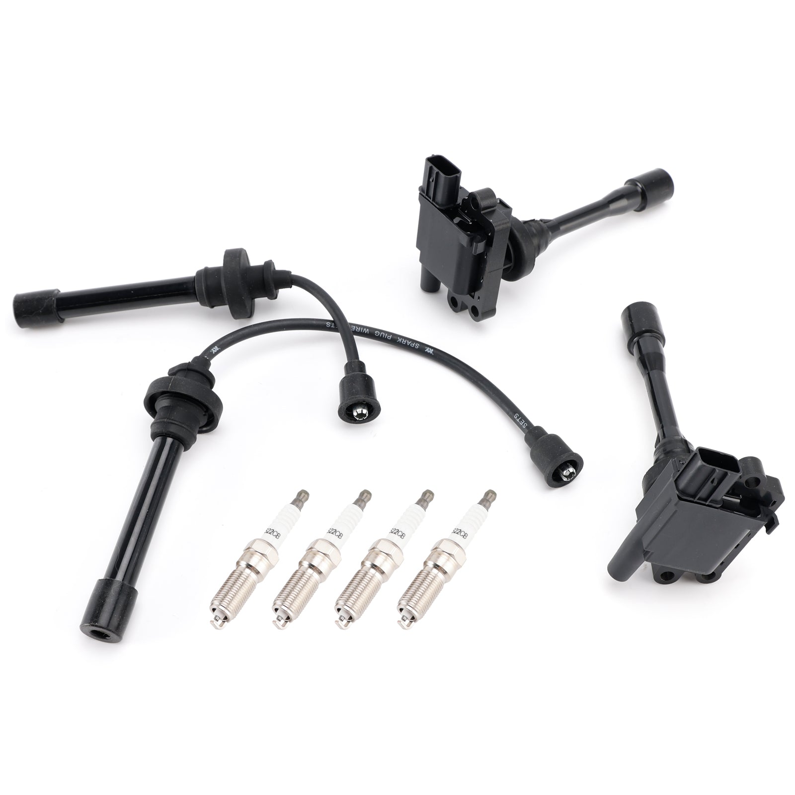 2003-2005 For Mitsubishi Outlander 2.4L L4 2x Ignition Coil+2x Wires+4x Plugs UF295