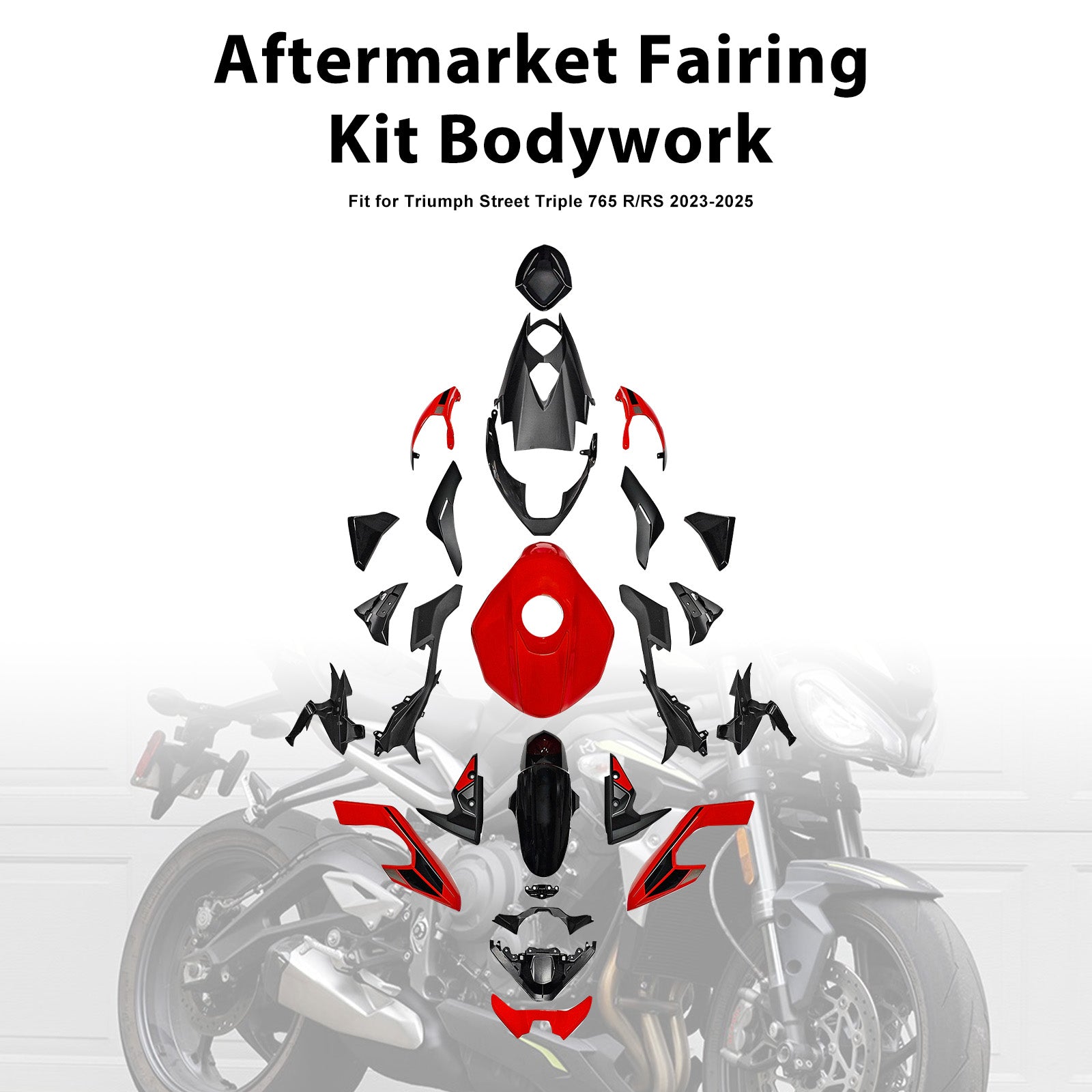 Injection Bodywork Fairing Kit for Street Triple 765 R/RS 2023-2025