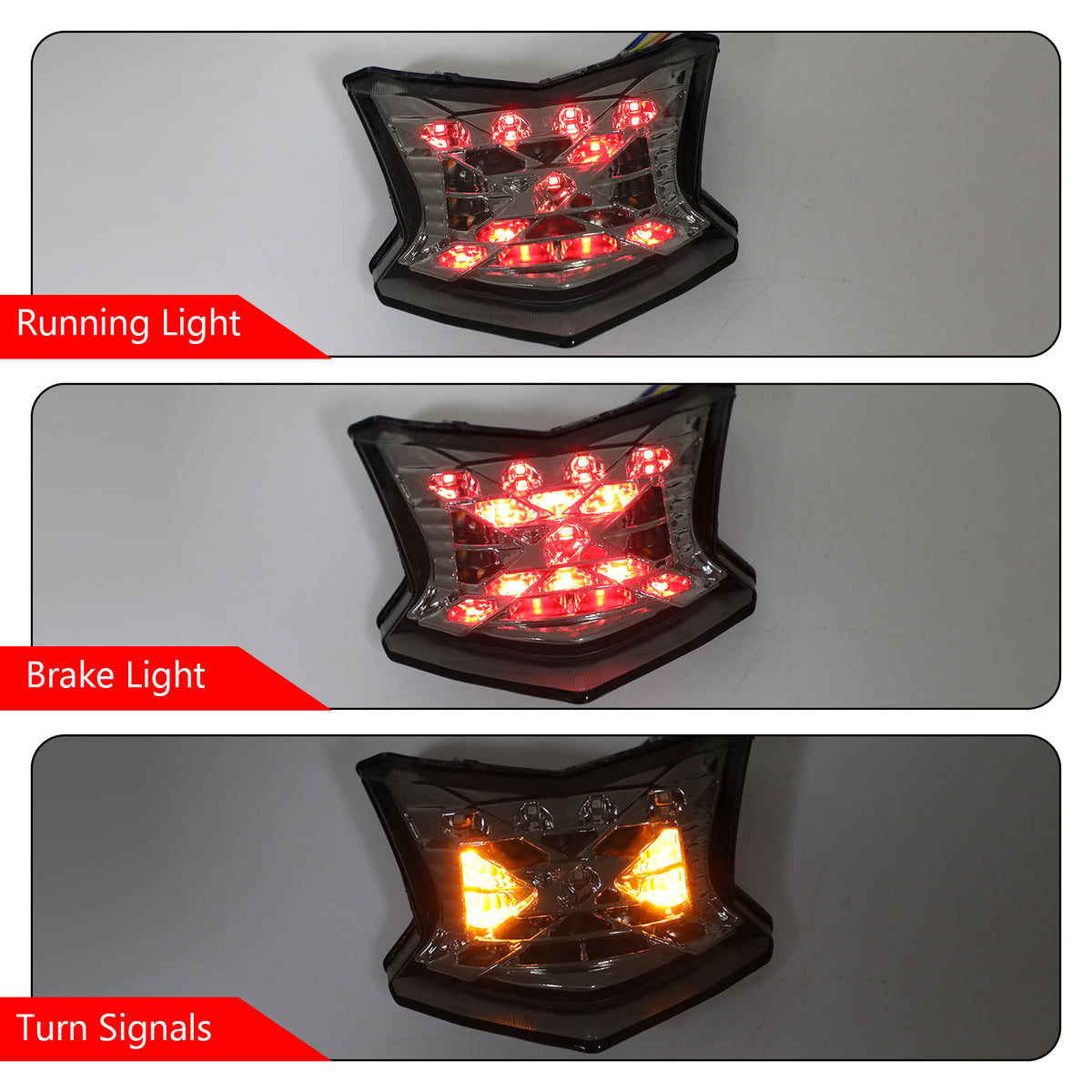 2017-2024 Kawasaki Ninja 650 ABS LED Brake Turn Signals Taillight Generic