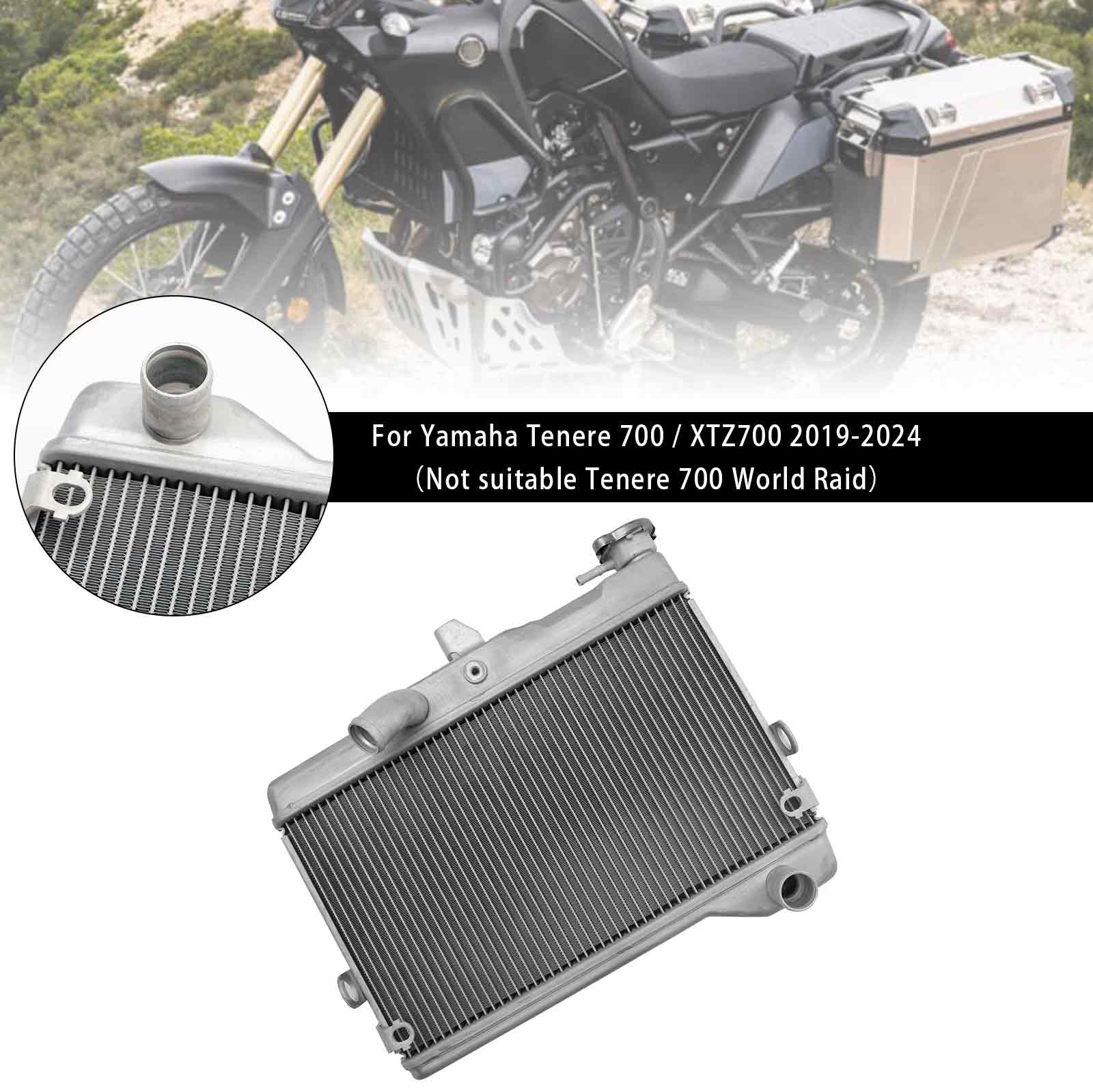 Radiator Cooling Engine Cooler For Yamaha Tenere 700 XTZ700 2019-2024