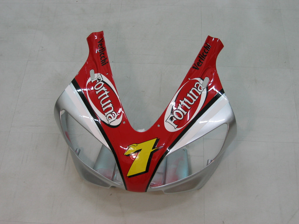 1998-1999 Yamaha YZF-R1 Rouge Argent No.7 Fortuna Racing Amotopart Carénages Douanes Carénages