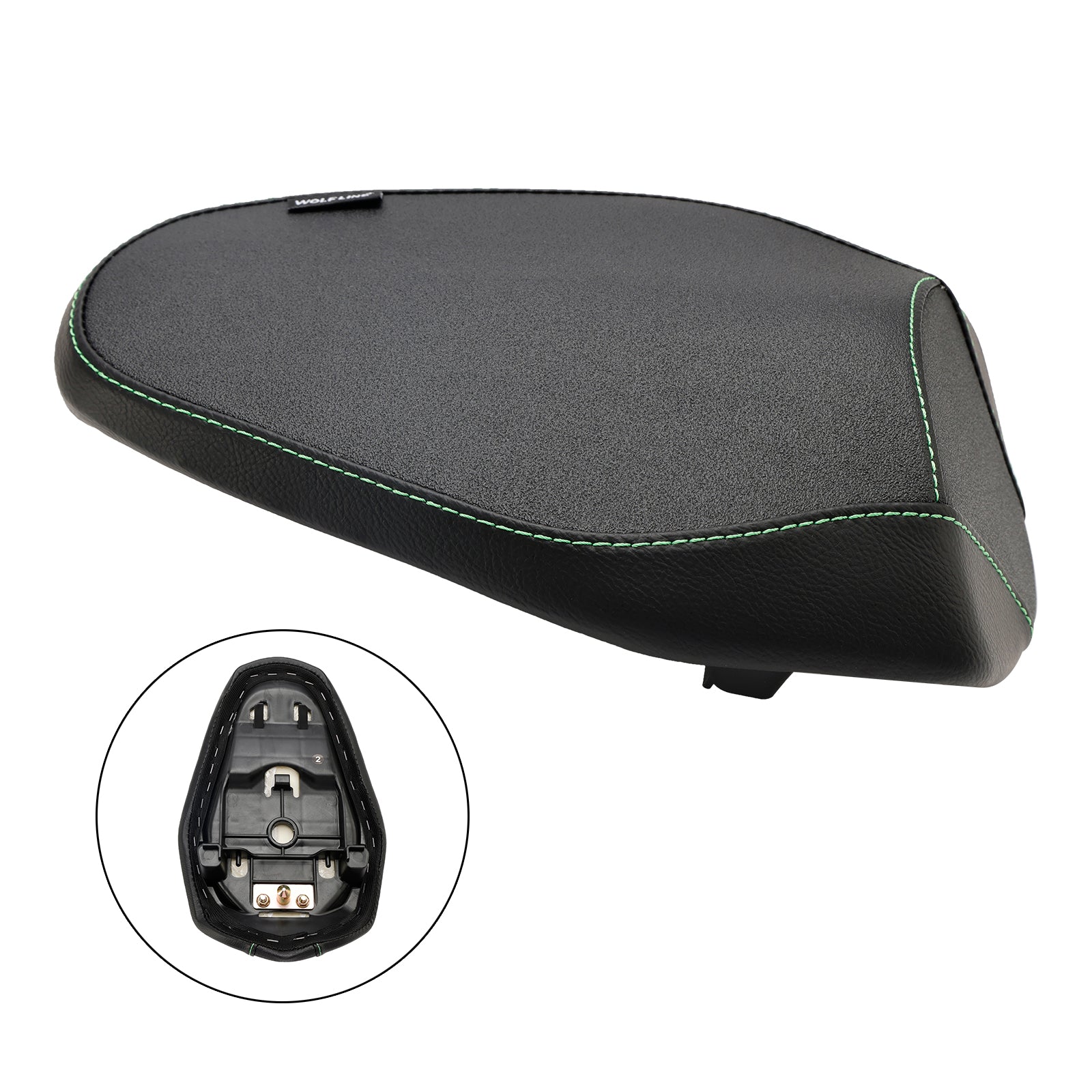 2023 Kawasaki ZX-4R ZX-4RR Bakre passasjersete Pute Pillion Flat Blacka