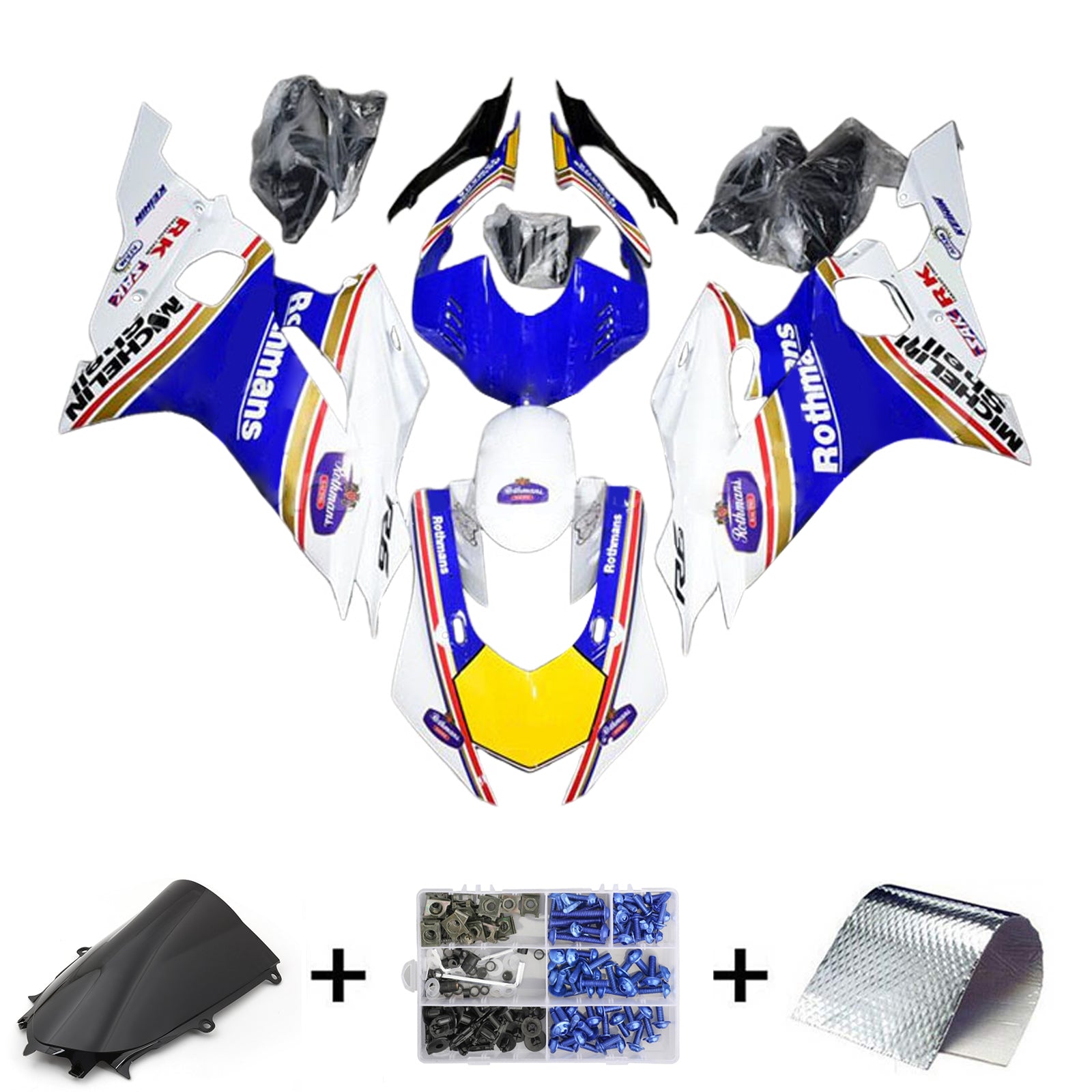 Kit de carénage d'injection Yamaha YZF-R6 2017-2023 carrosserie plastique ABS