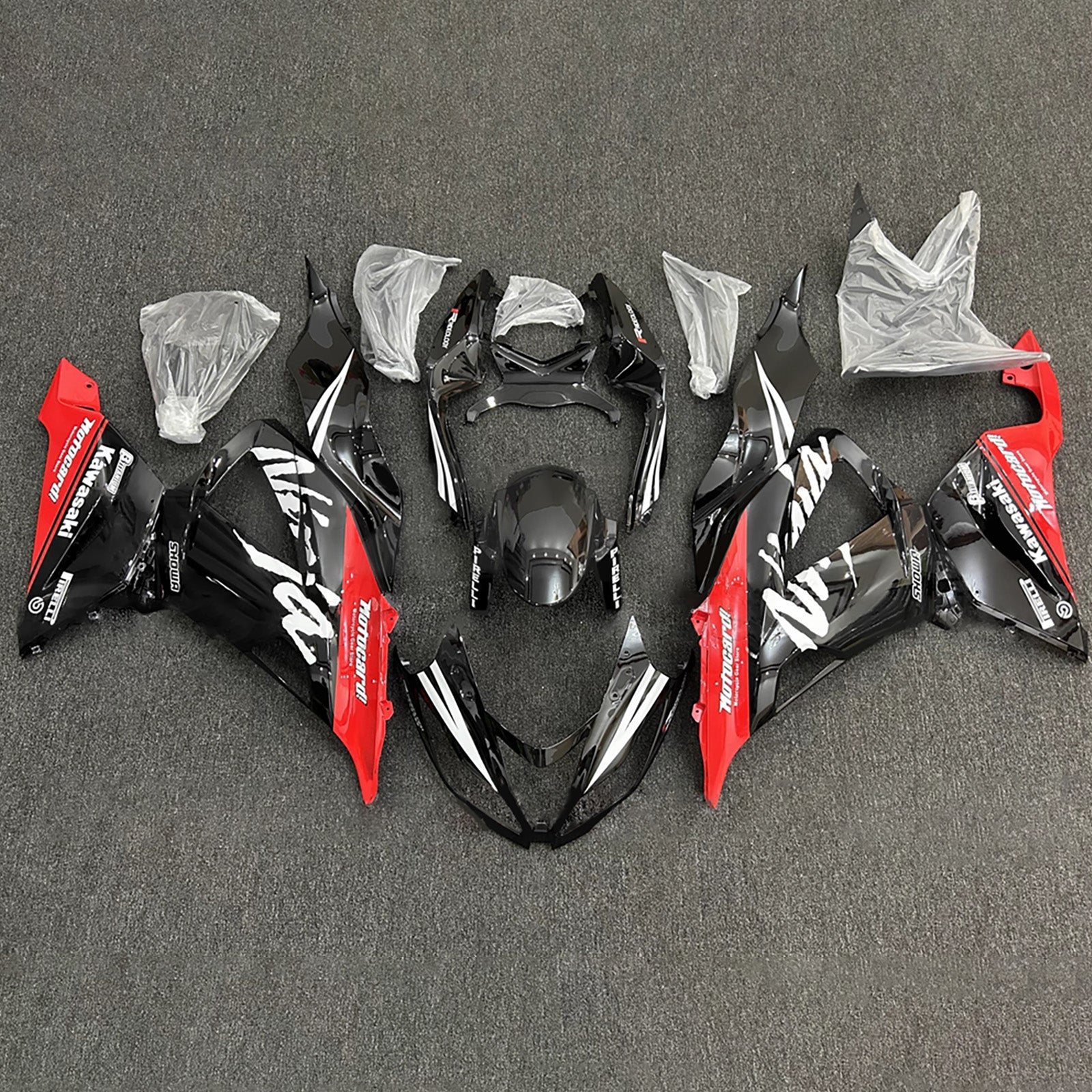 Kit carena iniezione carrozzeria in plastica ABS adatta per Kawasaki ZX6R 636 2013-2018