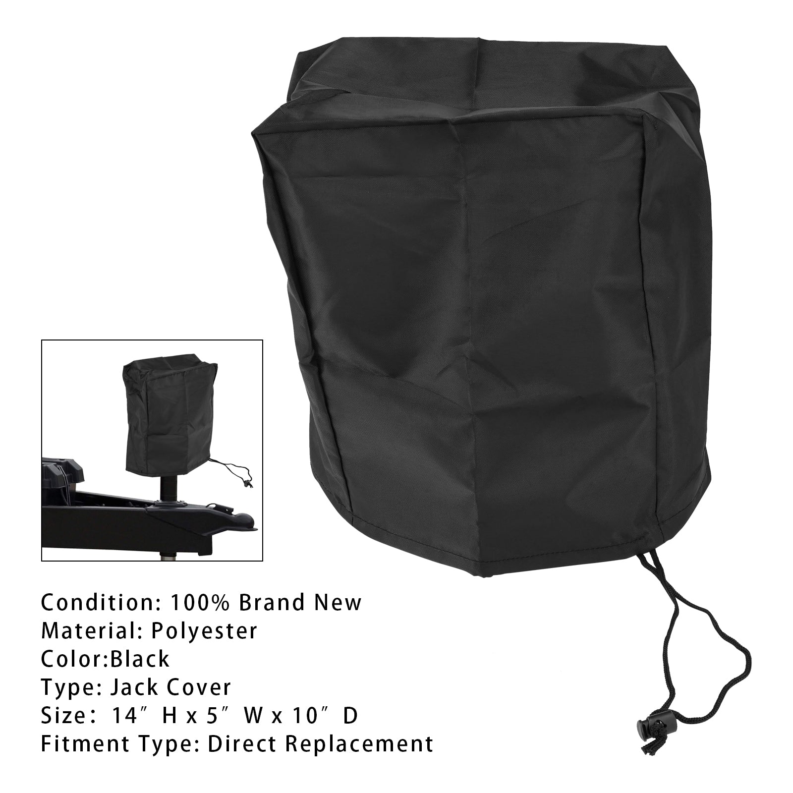 Couverture de cric de langue électrique 210D Universal RV RV Tongue Jack Protection