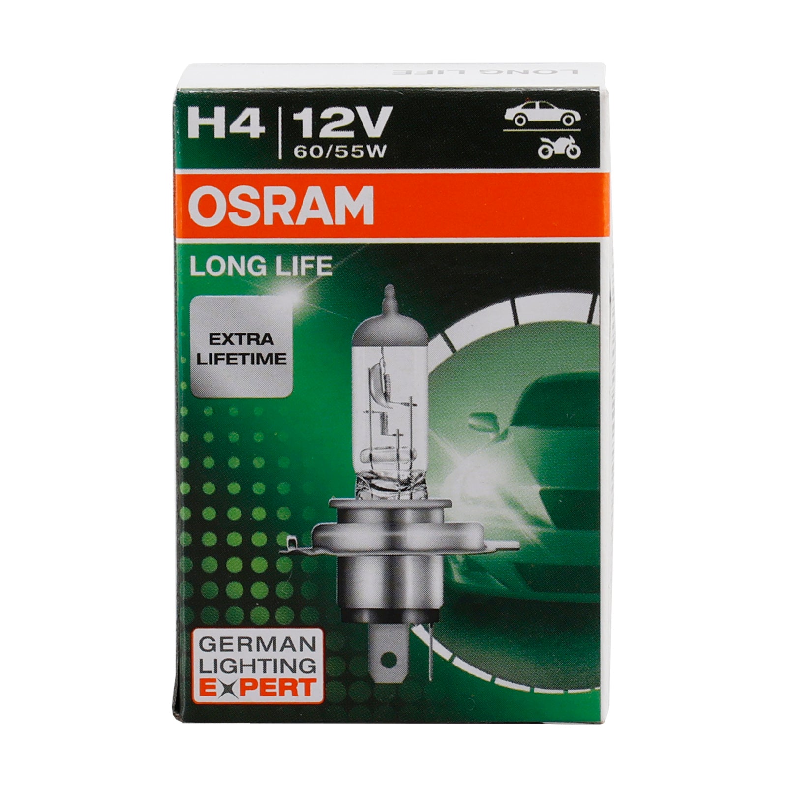 Autokoplamp Longlife H4 64193L 12V 60/55W voor OSRAM