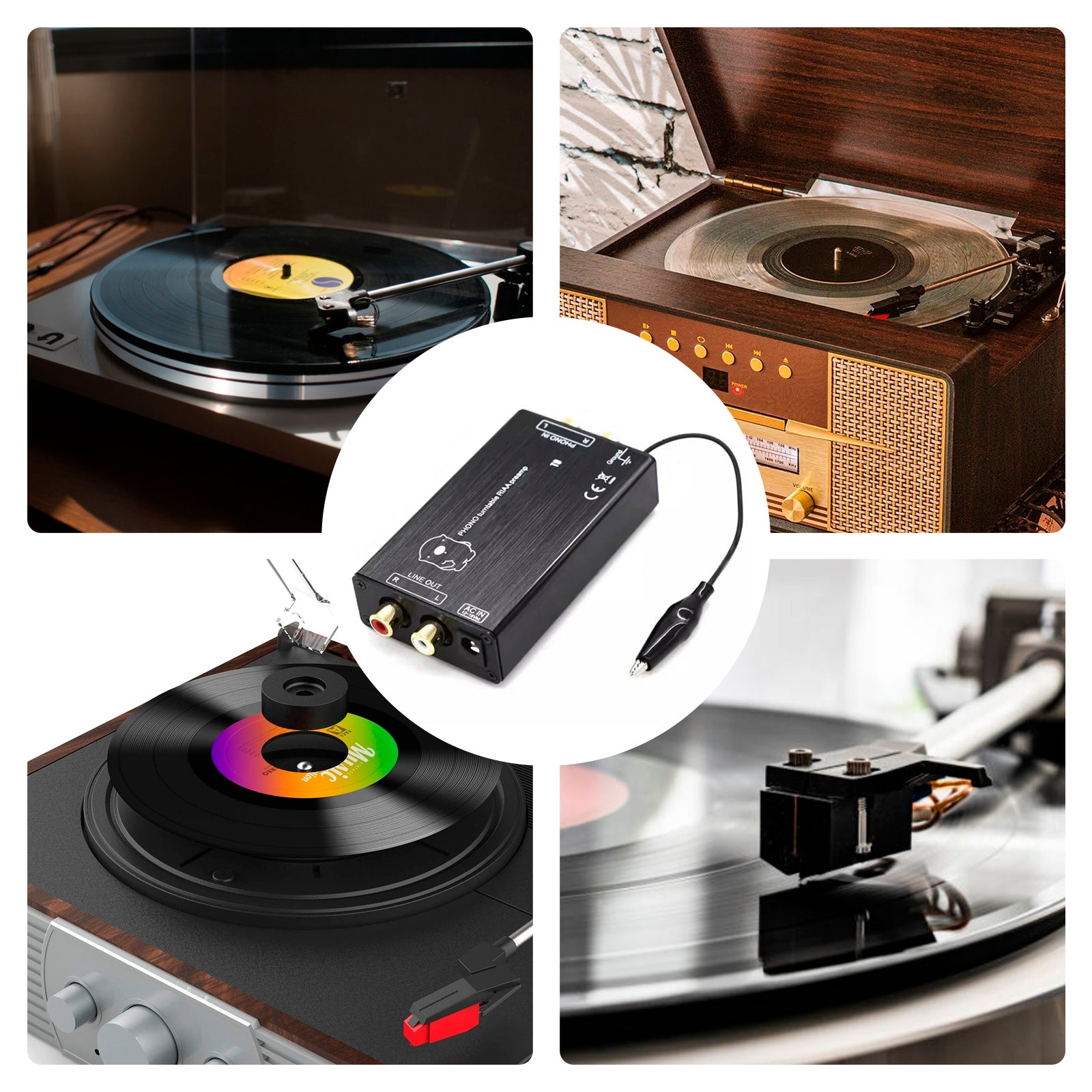 Préamplificateur Phono T11, préamplificateur de scène Phono MM, lecteur de disque vinyle LP, platine stéréo, phonographe, préampli
