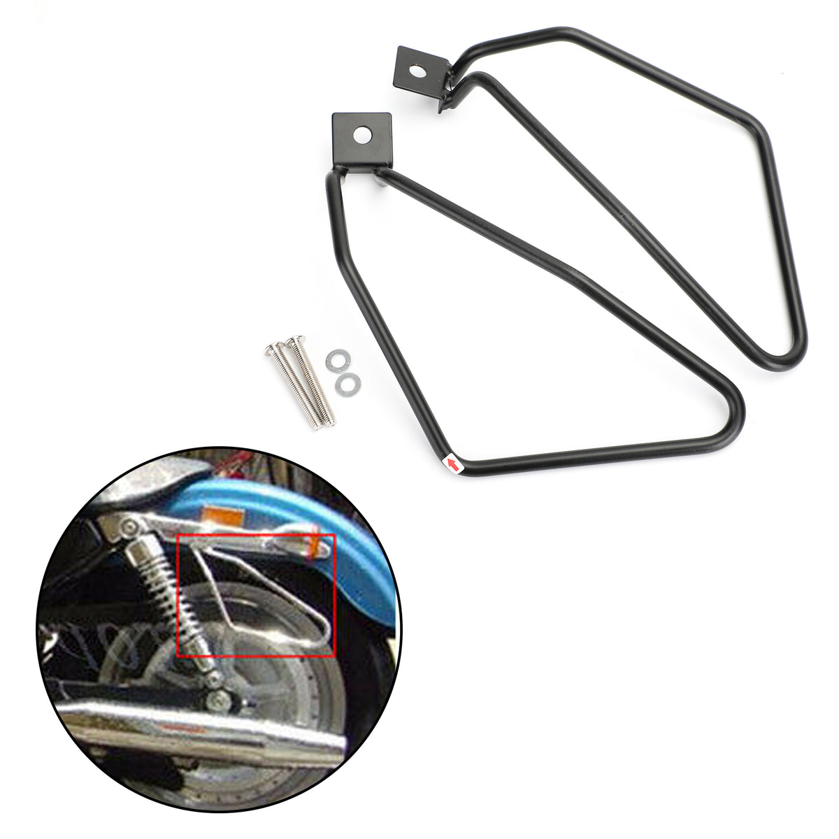 Dyna Fat bob FXDF Black Saddlebag Support Mounting Bracket Generic