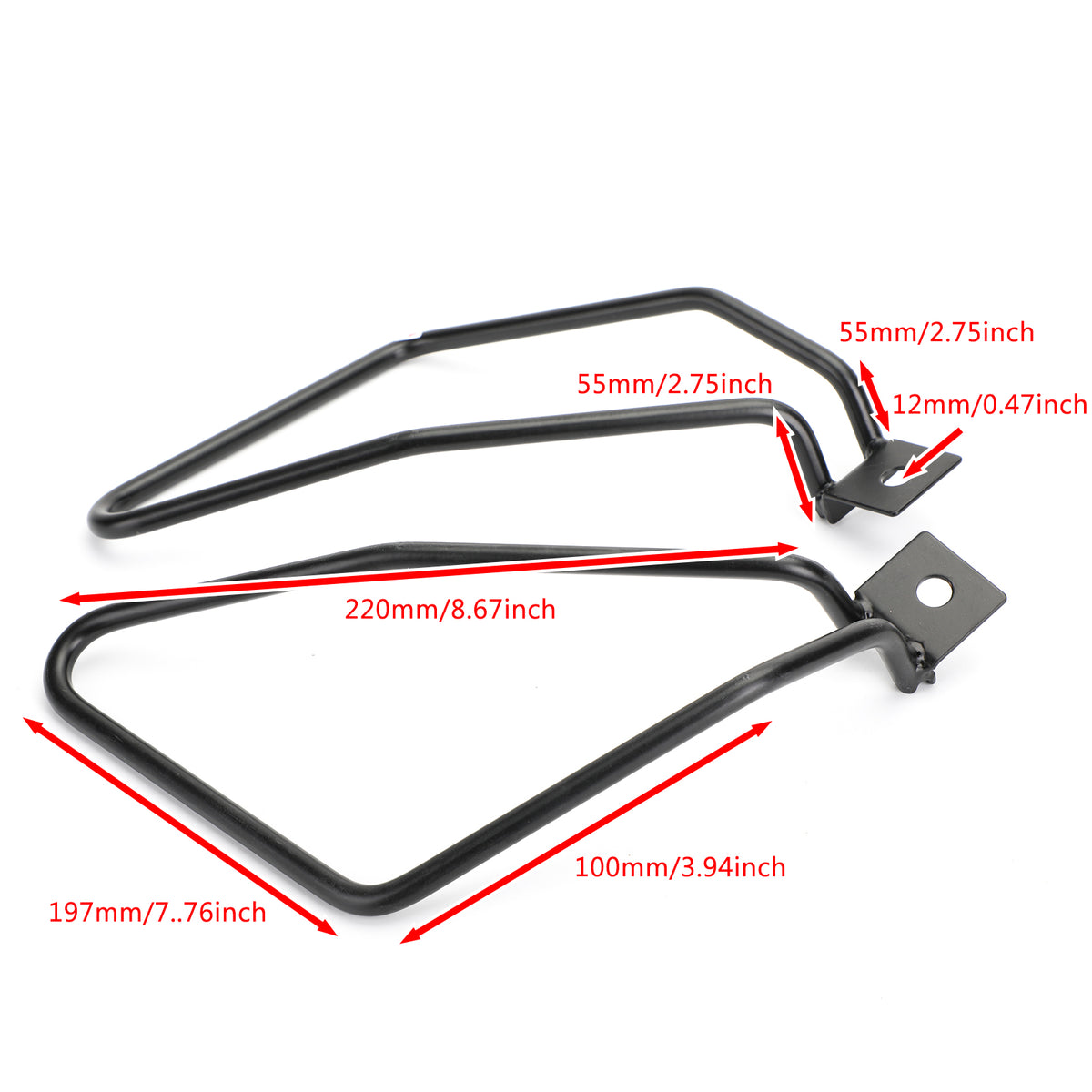 Sportster 883 Iron XL883N Black Saddlebag Support Mounting Bracket Generic