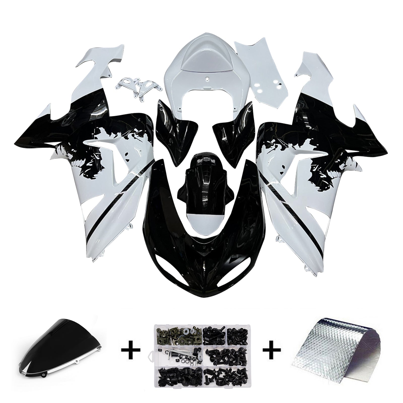Injectiekuipset carrosserie kunststof ABS geschikt voor Kawasaki ZX10R 2006-2007