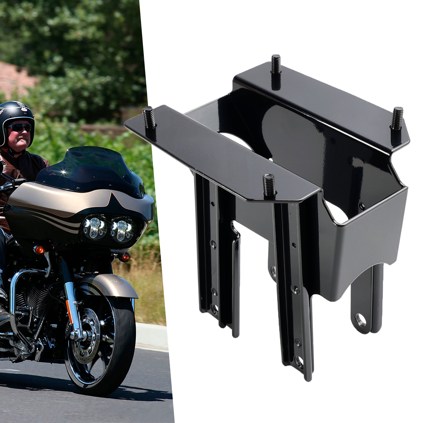 Supports de montage de support de carénage avant Harley Road Glide 1998-2013