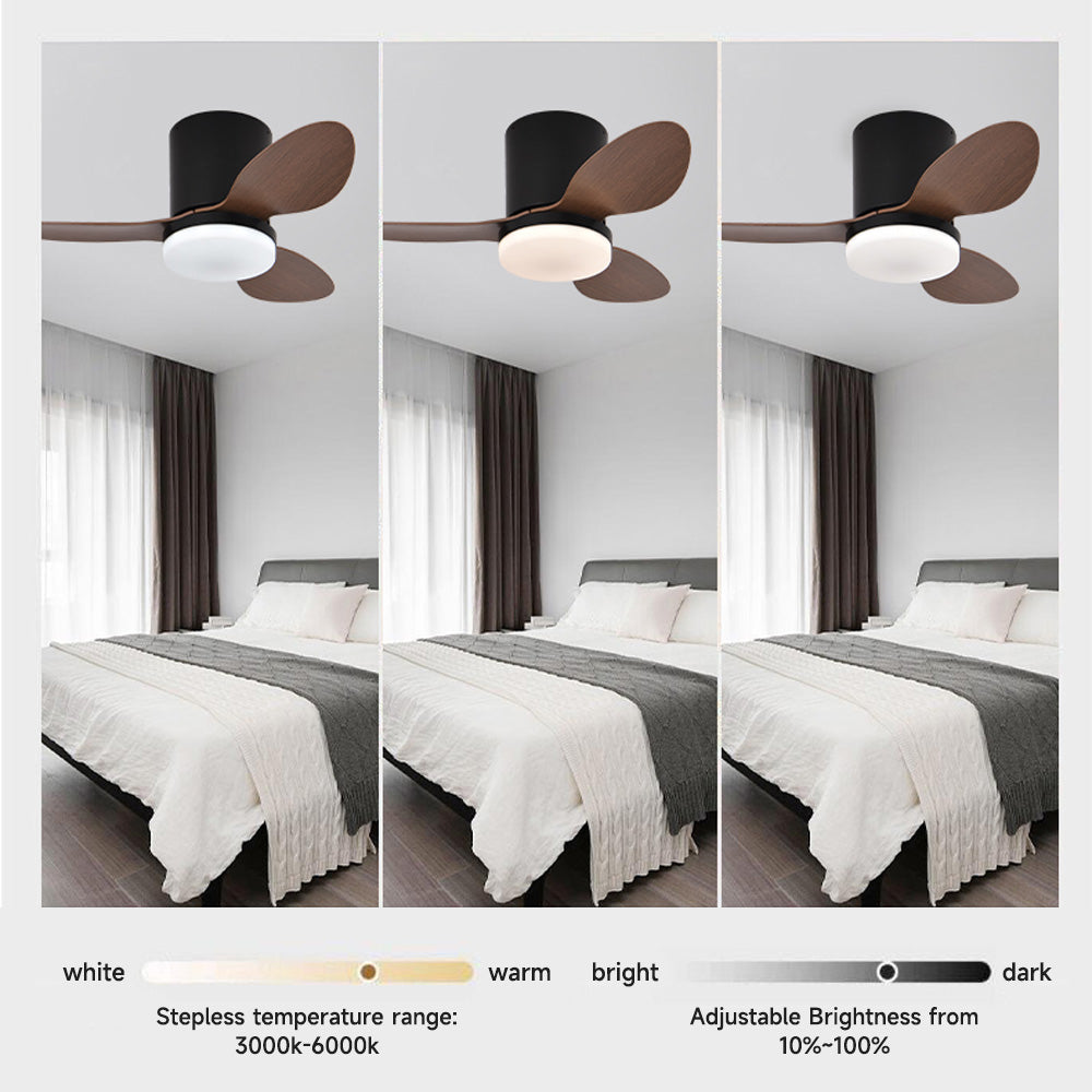 Dimmable LED  DC  Motor 42” Profile Ceiling Fan with Lights Remote/App Control