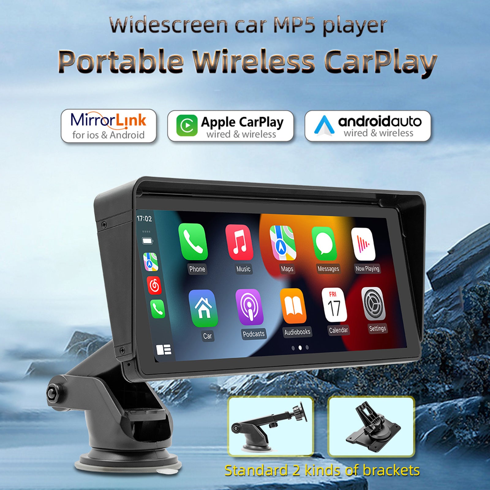 Lecteur MP5 pour voiture, 10.26 pouces, Bluetooth, transmetteur FM, sans fil, Carplay, 4 caméras LED