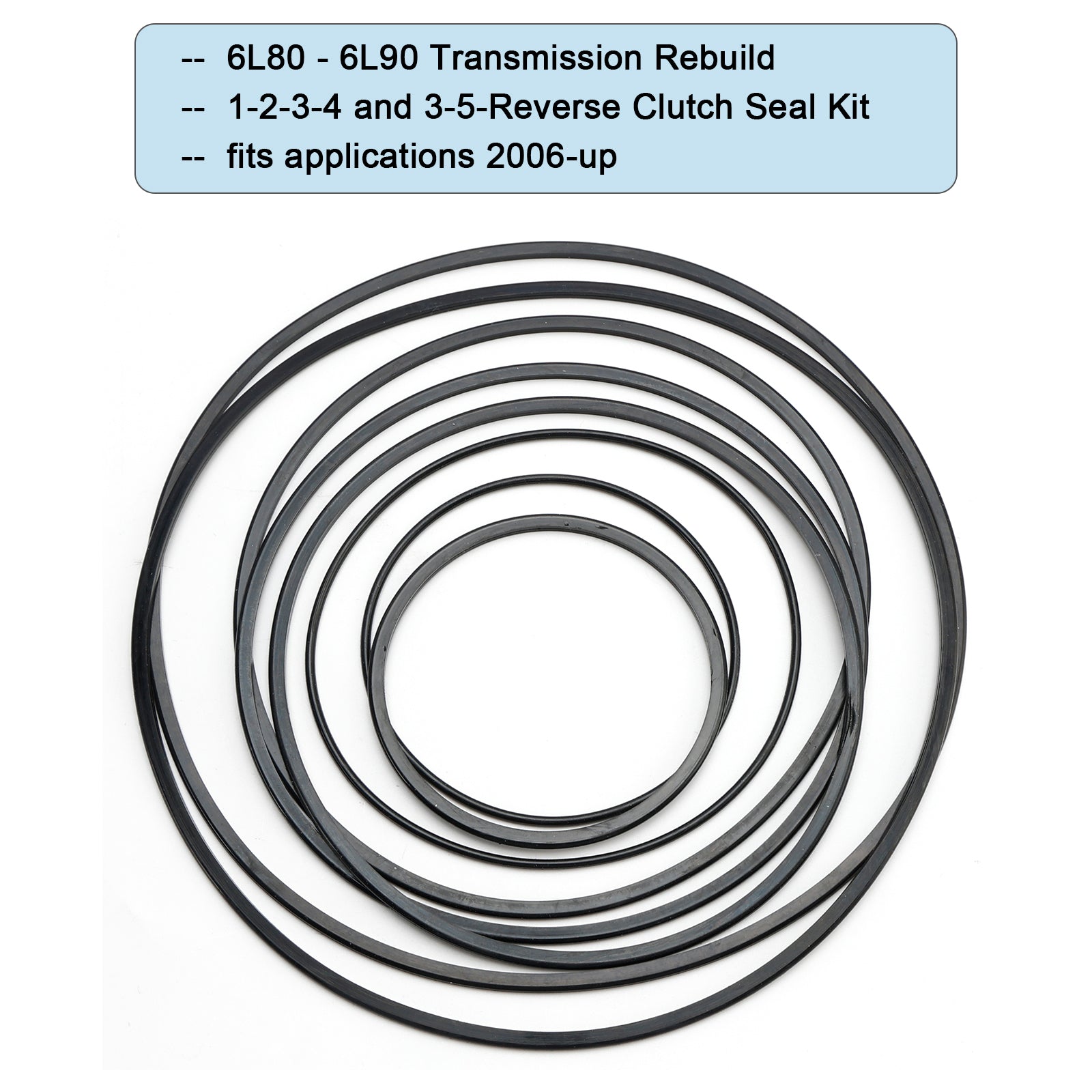 6L80 6L90 Transmission Rebuild 1-2-3-4 3-5-Reverse Clutch Seals Pack O-Rings