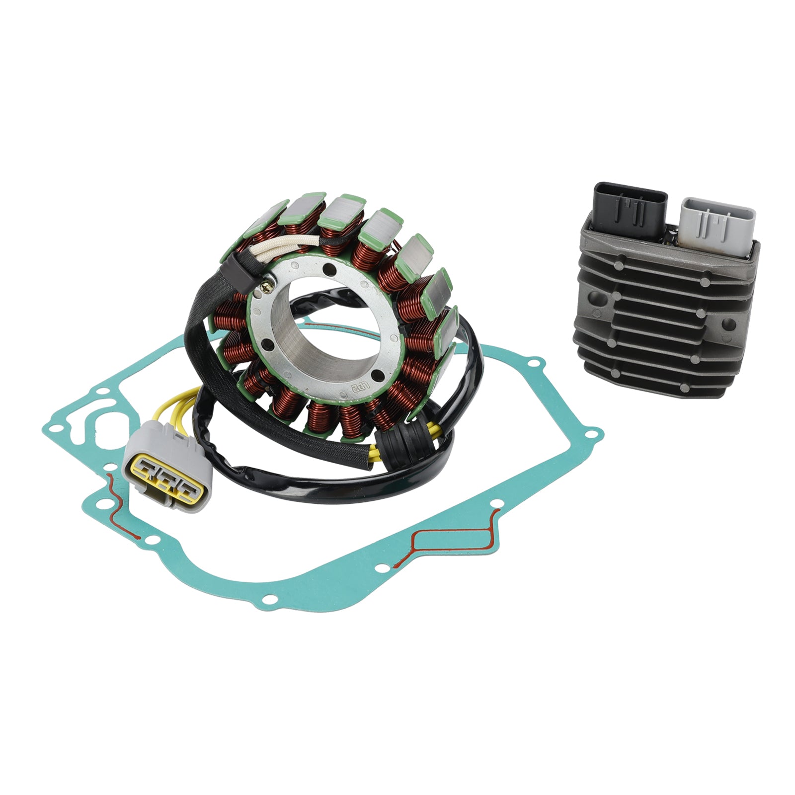 Magneto Coil Stator + Voltage Regulator + Gasket Assy for Arctic Cat Bearcat Pantera 7000 M7000 ZR7000 SR Viper RTX LTX MTX