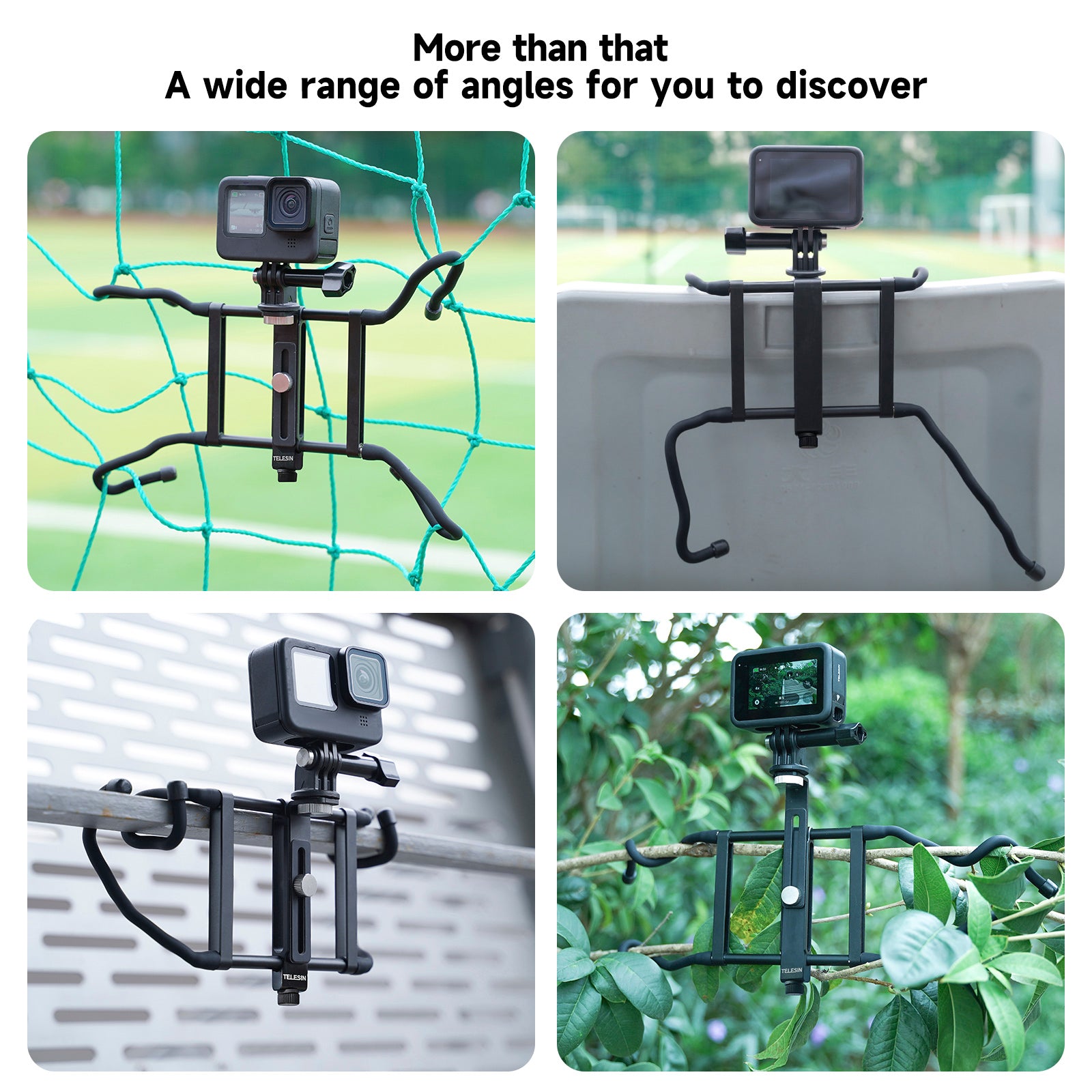 Baseball Tennis Live Broadcast Hanging Net Bracket Stand for GoPro DJI Action4