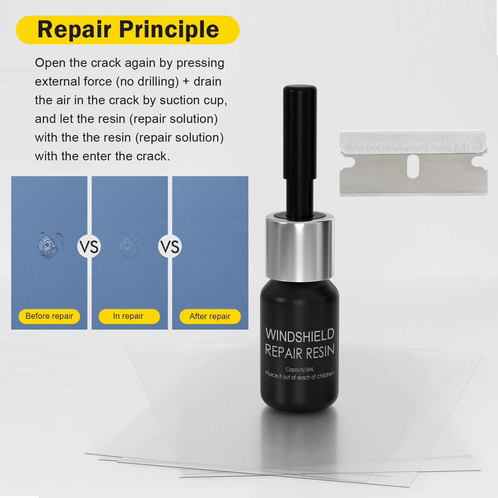 Car Windshield Cracked Repair Tool Upgrade Auto Glass Nano Repair Fluid