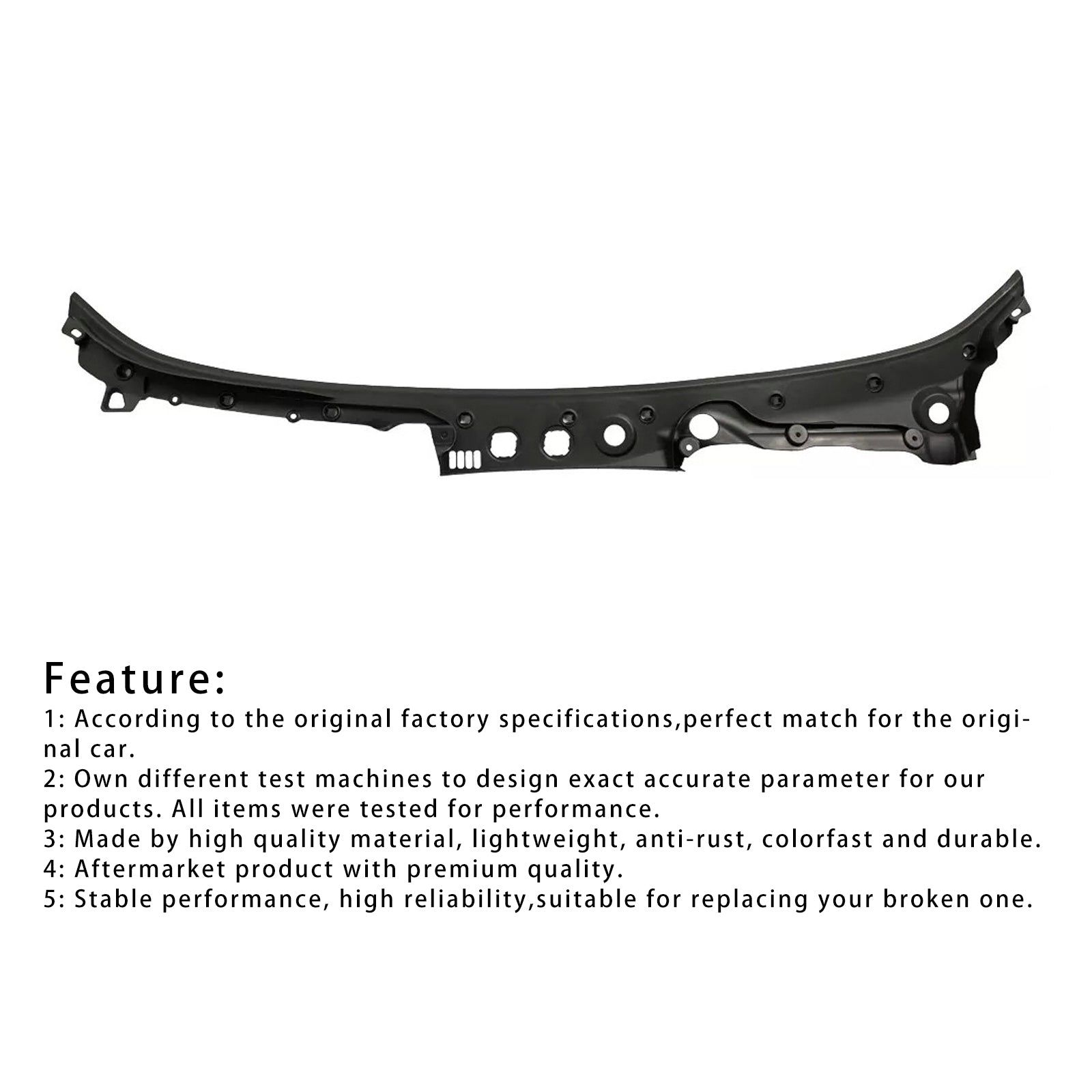 2011-2016 BMW 5Series 528i 535d 550i Windshield Cowl Panel Cover 51717203124