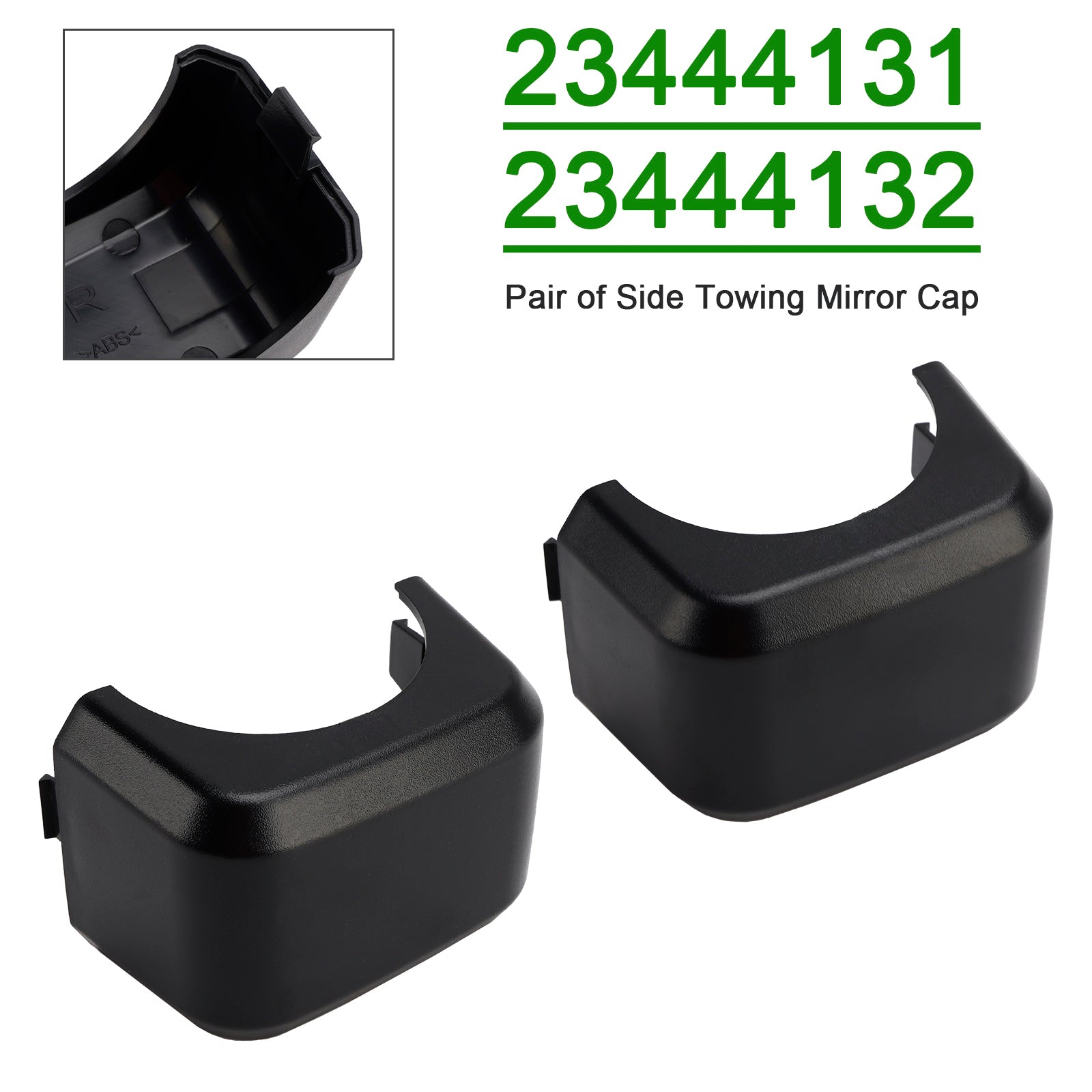 Paire de capuchons de rétroviseurs latéraux de remorquage 23444131 23444132 pour Sierra Silverado 2016 – 2020