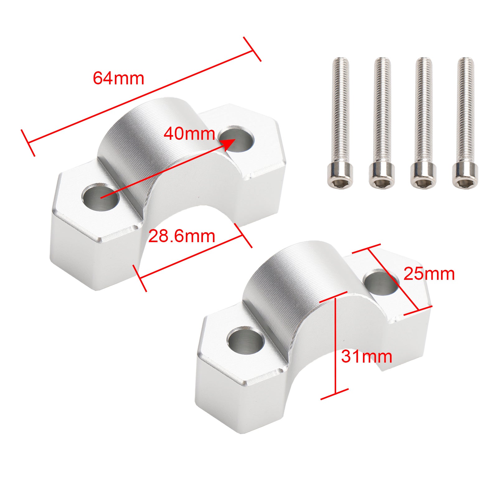 Aluminium stuurverhogers 25 mm voor BMW F850GS F850GSA 2018 - 2023